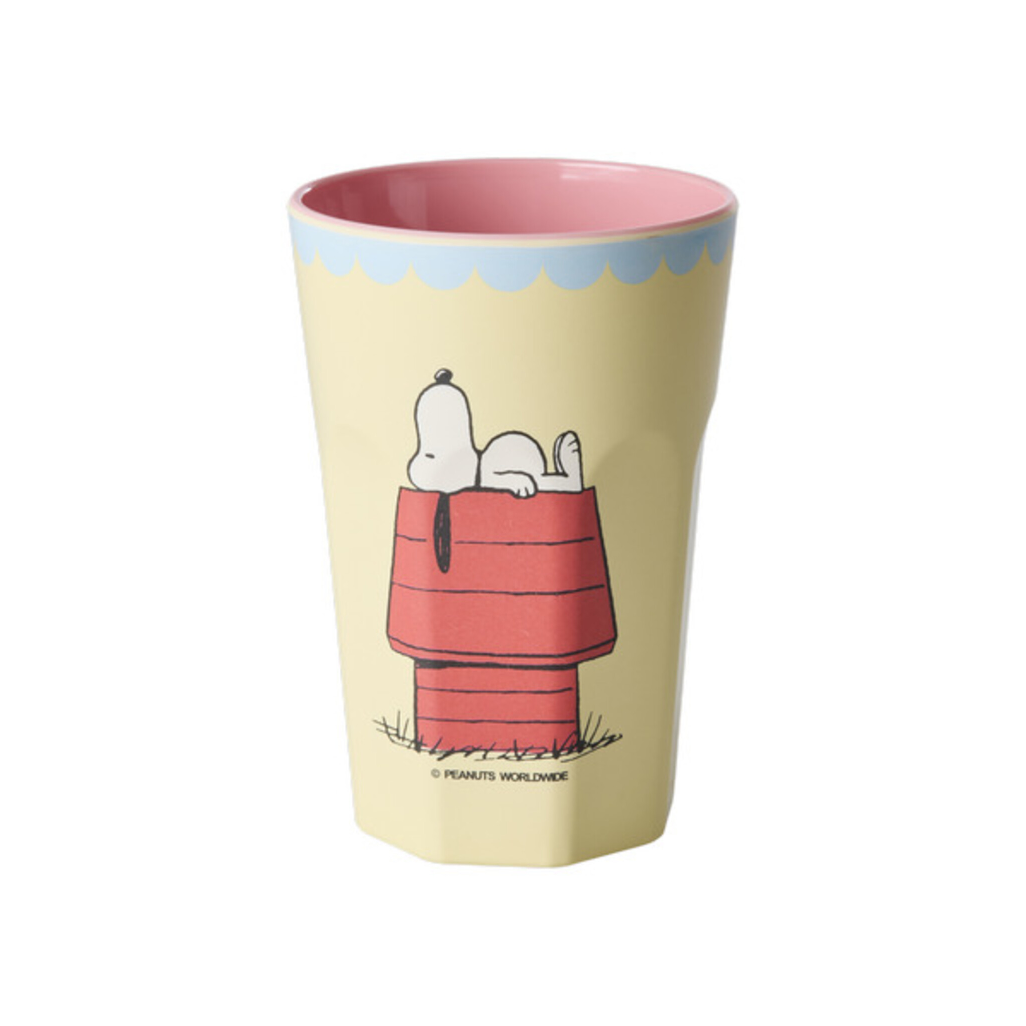 RICE Melaminbecher Snoopy Hoch, creme 
