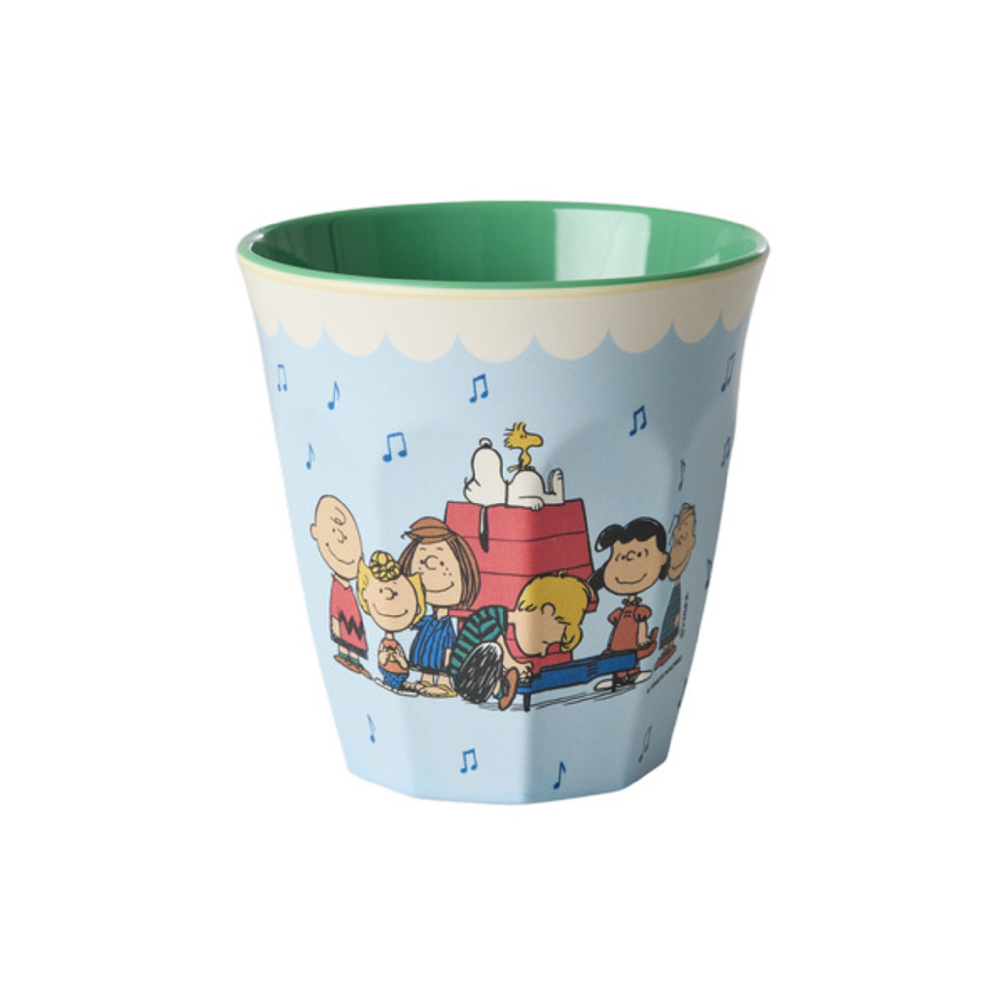 RICE Melamin Kinderbecher Becher Snoopy Medium, hellblau 