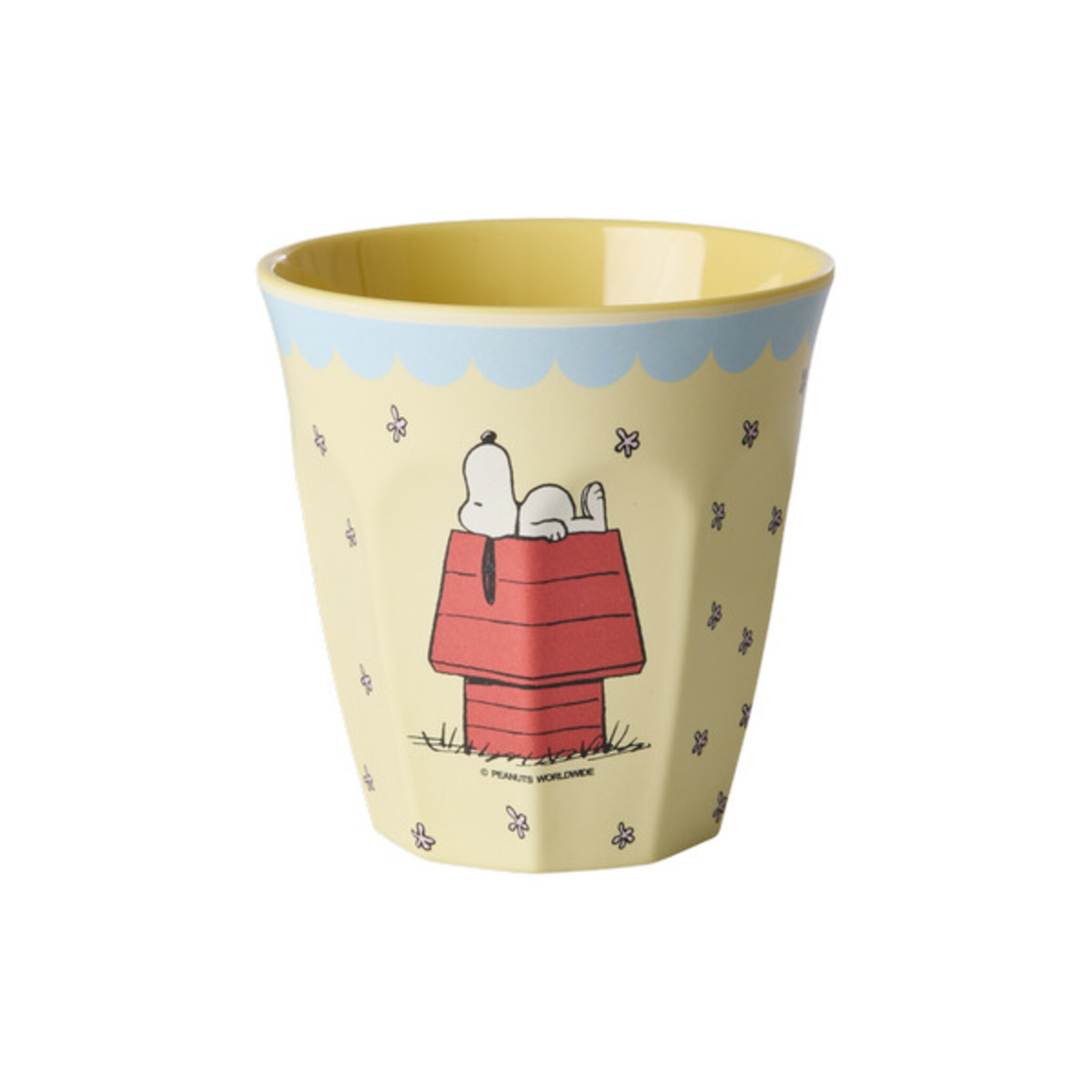 RICE Melamin Kinderbecher Becher Snoopy Medium, creme 