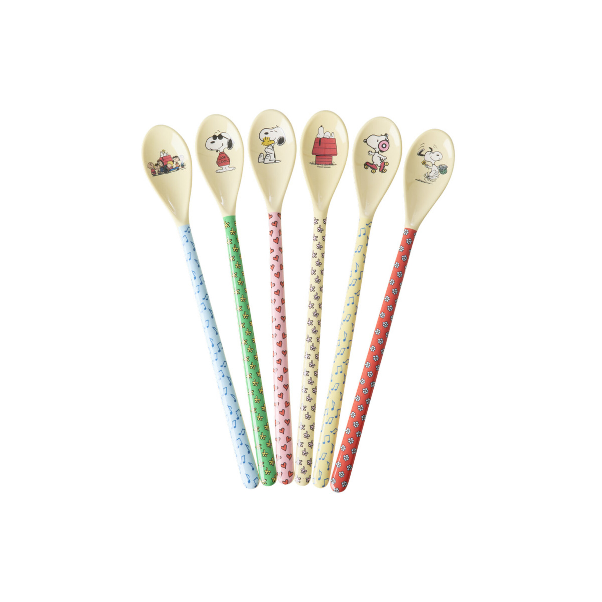 RICE Melamin Lattelöffel Snoopy 6er, diverse 