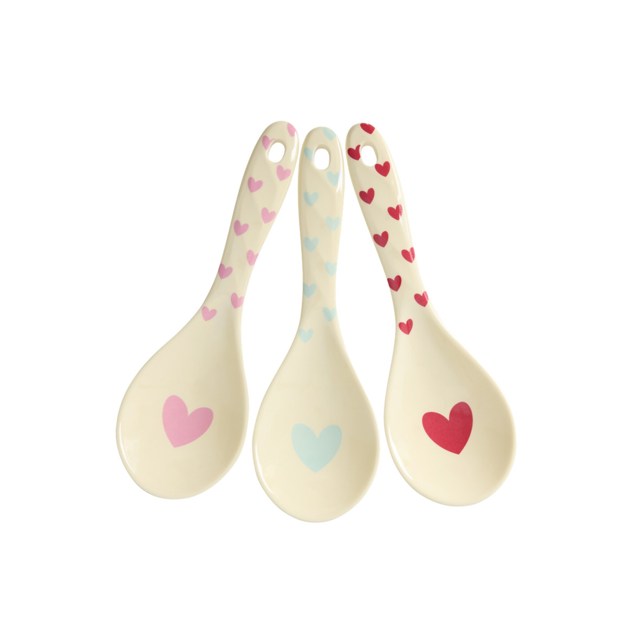RICE Melamin Salatlöffel Favorite Hearts 3er, diverse 