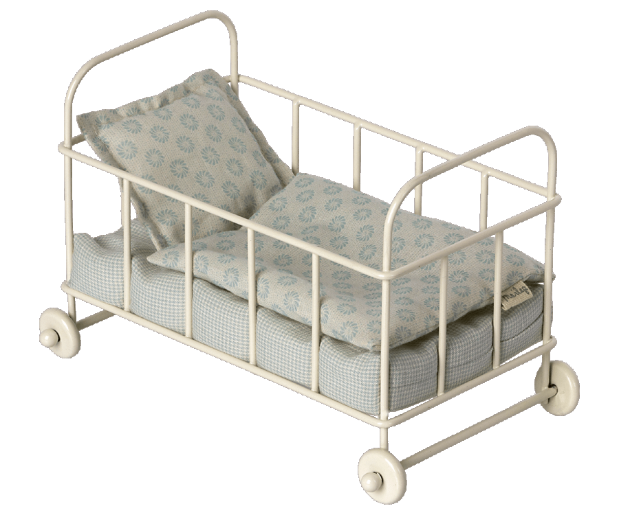 Micro Kinderbettchen aus Metall, blau 