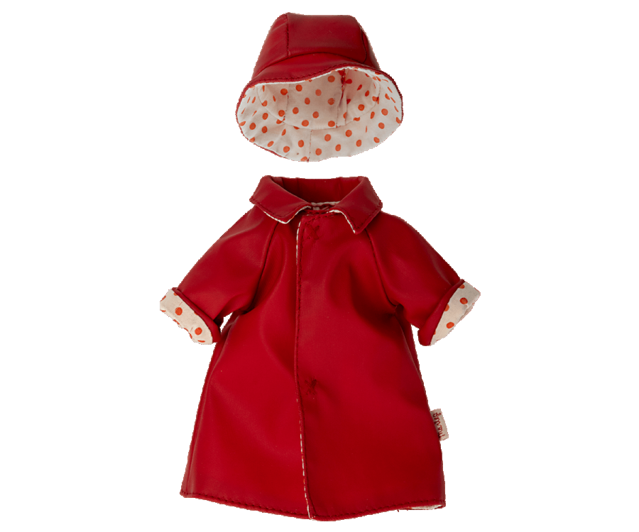 Regenmantel mit Hut Teddy-Mama, rot 