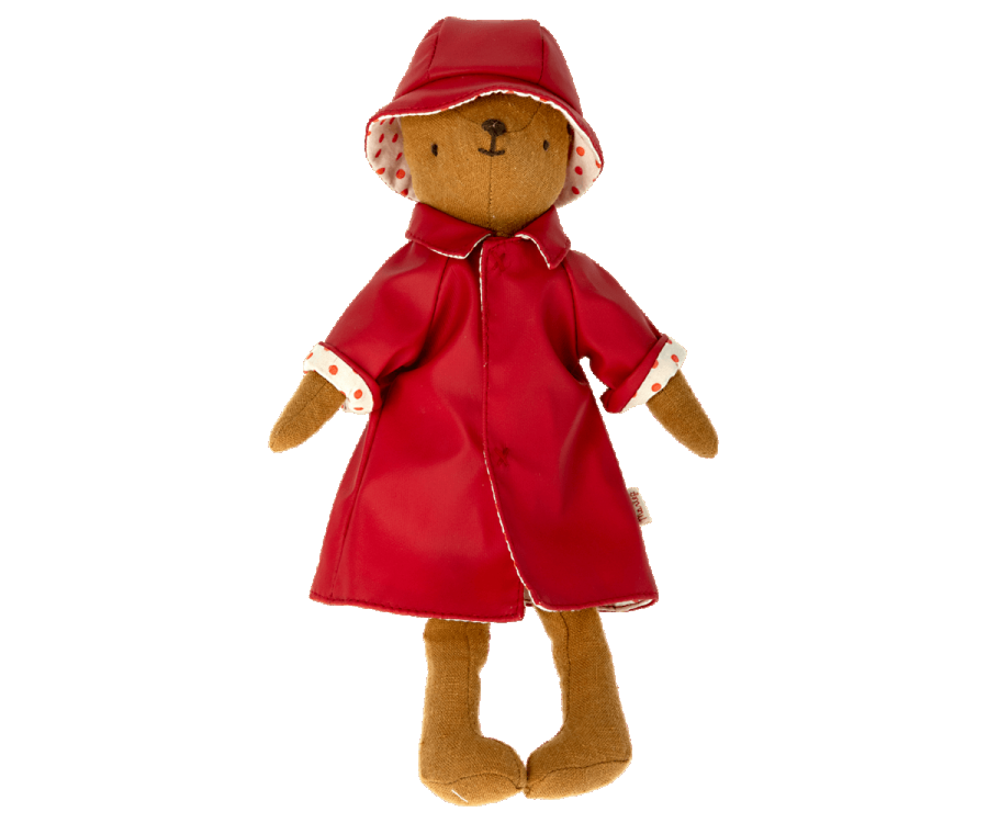 Regenmantel mit Hut Teddy-Mama, rot 