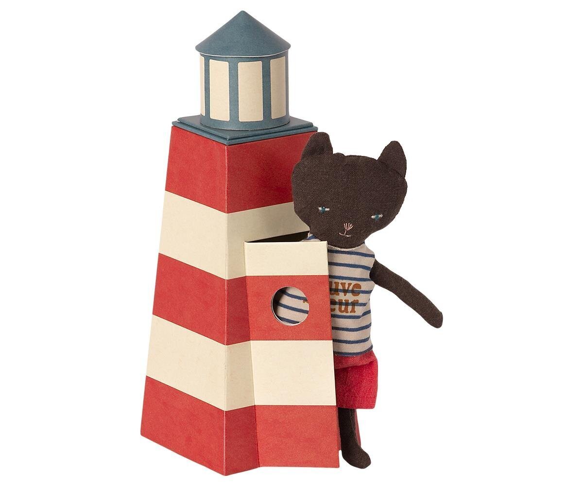 Stofftier Katze mit Leuchtturm Sauveteur, mehrfarbig 