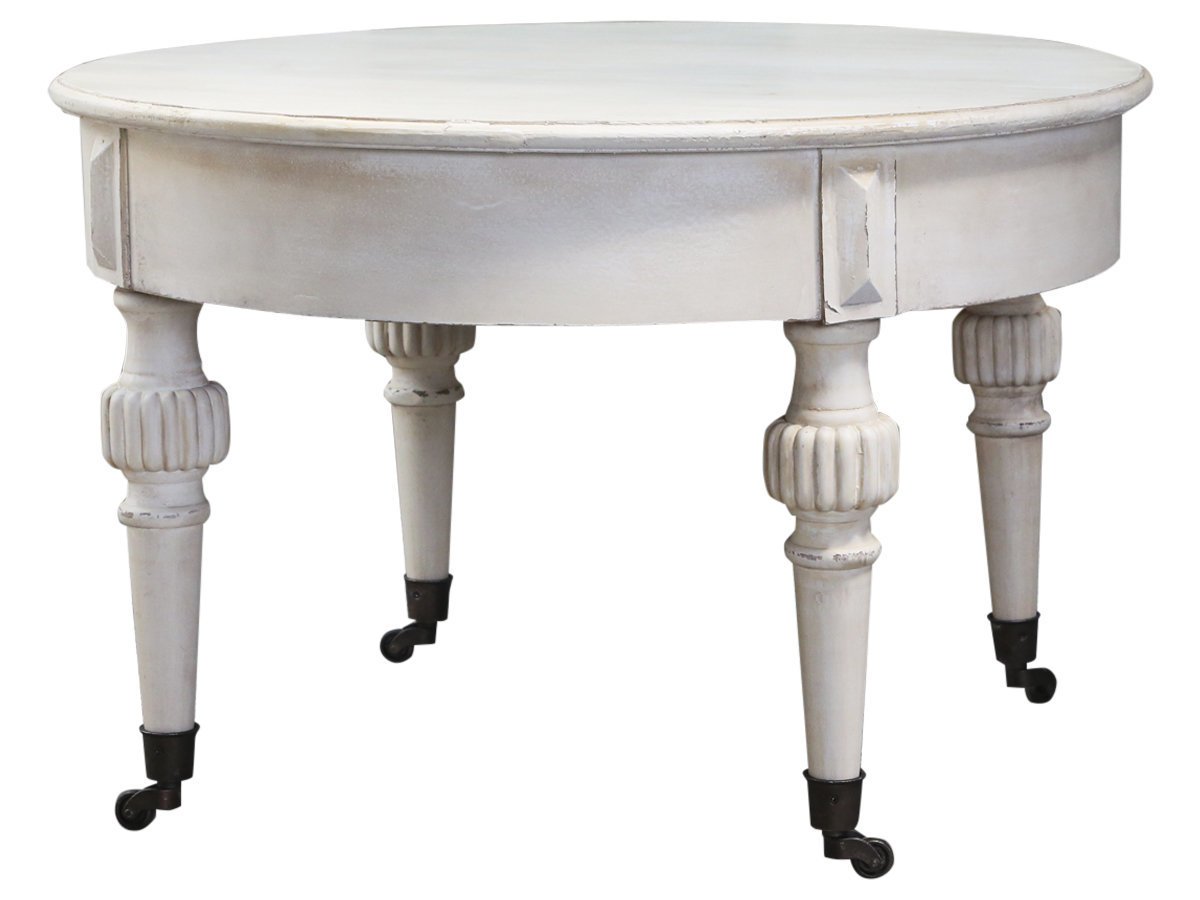 Marie Antoinette Sofatisch auf Rädern, creme 