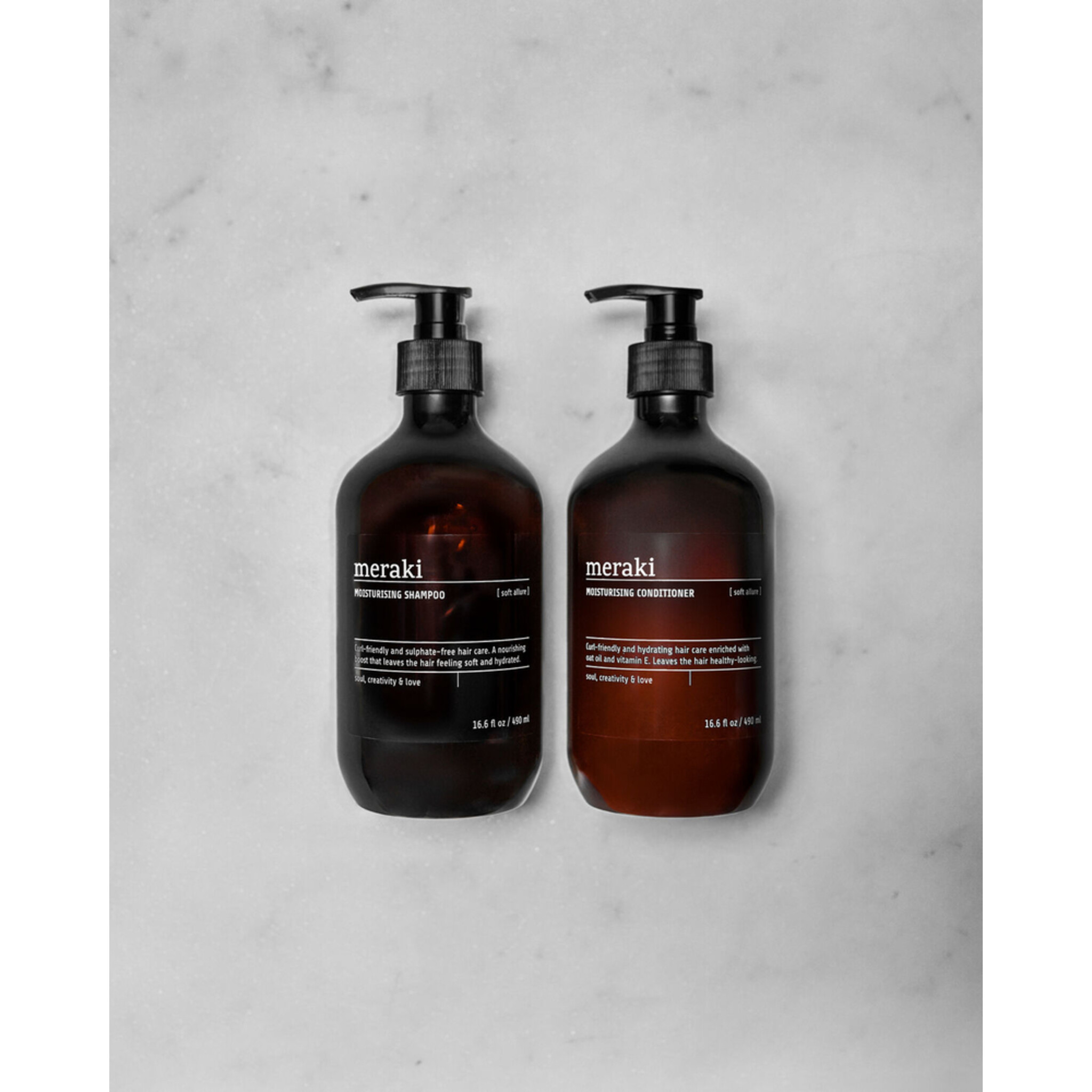 Meraki Feuchtigkeitsspendende Haarspülung Soft Allure,  490 ml - Ø 7 cm, H 19 cm