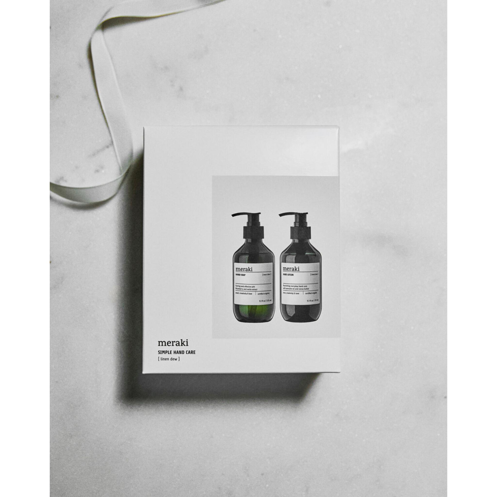 Meraki Geschenkbox Linen Dew Handpflege-Set,  275 + 275 ml