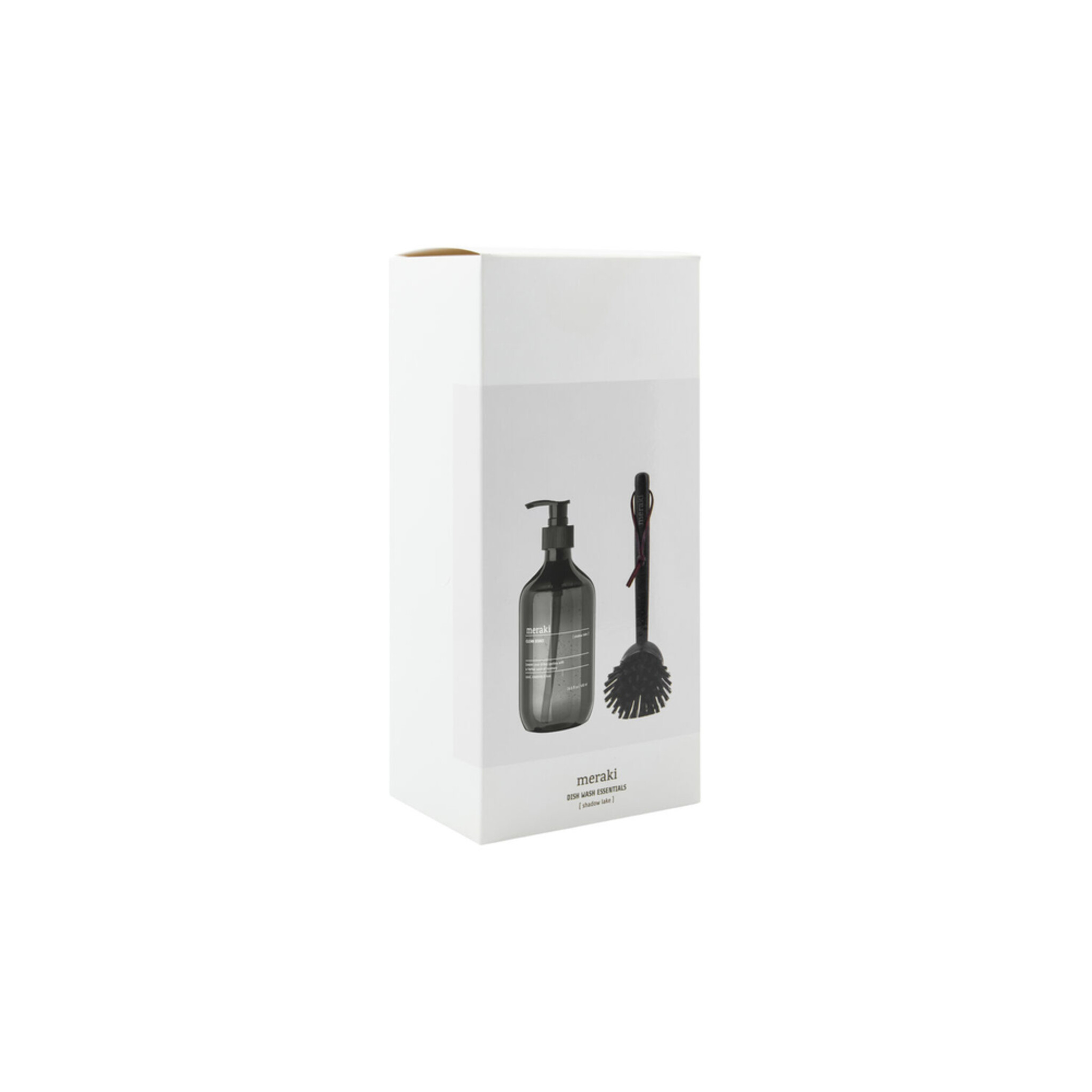 Meraki Geschenkbox Shadow Lake Spülmittel-Set mit Spülbürste, schwarz 