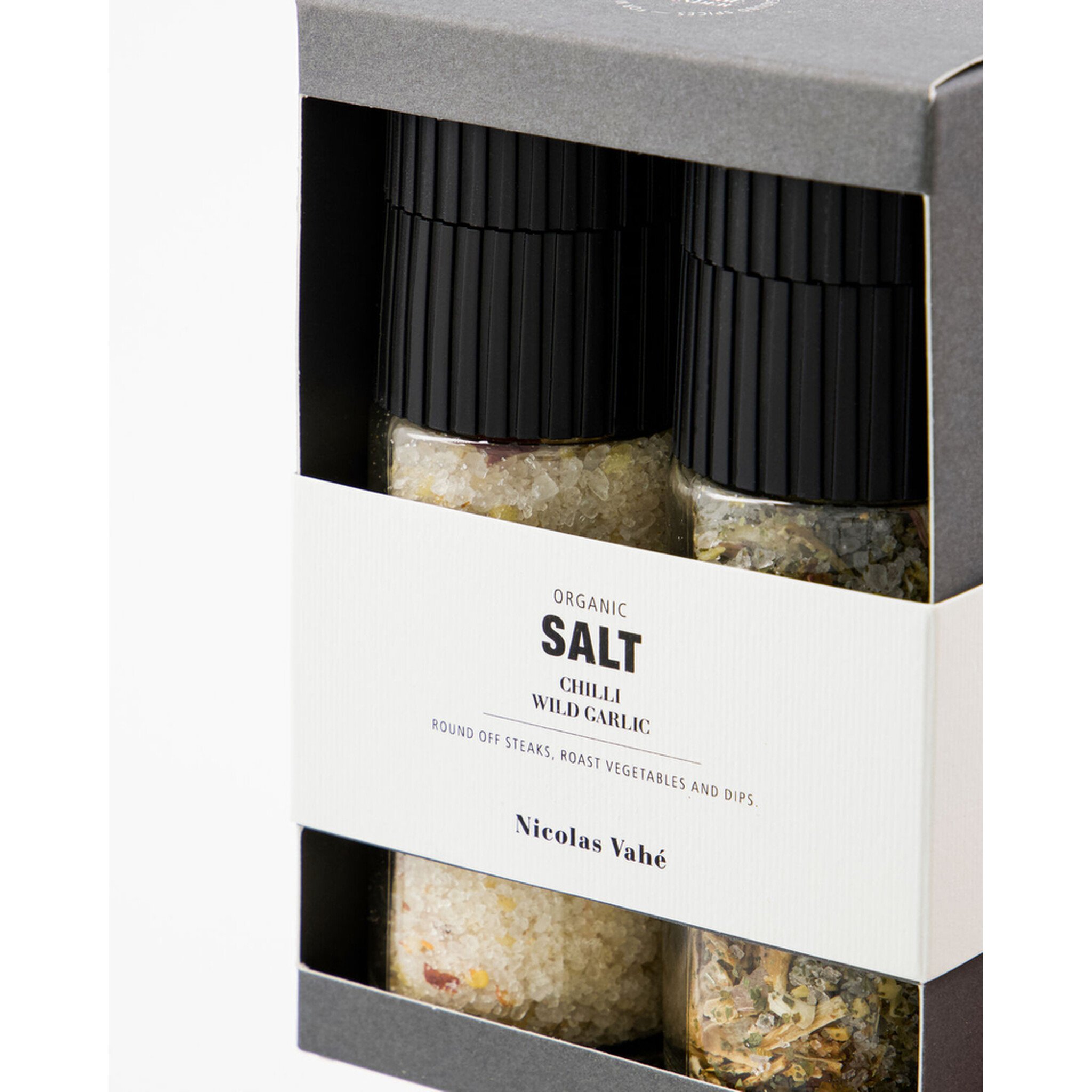 Nicolas Vahé Geschenkbox Bio-Salz Chili & Bärlauch,  120 + 80 g