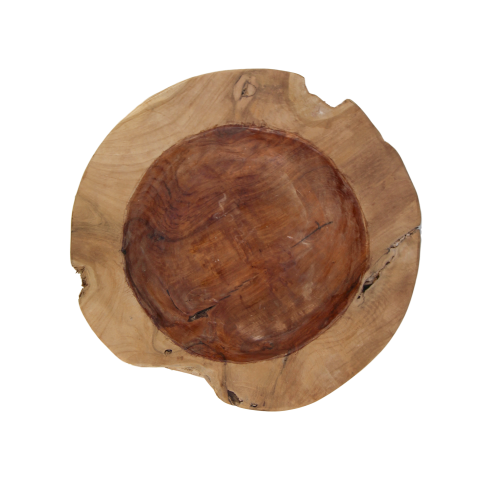 Obstschale Teakholz, natur ø 40-45 x 15 cm
