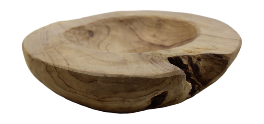 Obstschale Teakholz, natur ø 28-35 x 10 cm