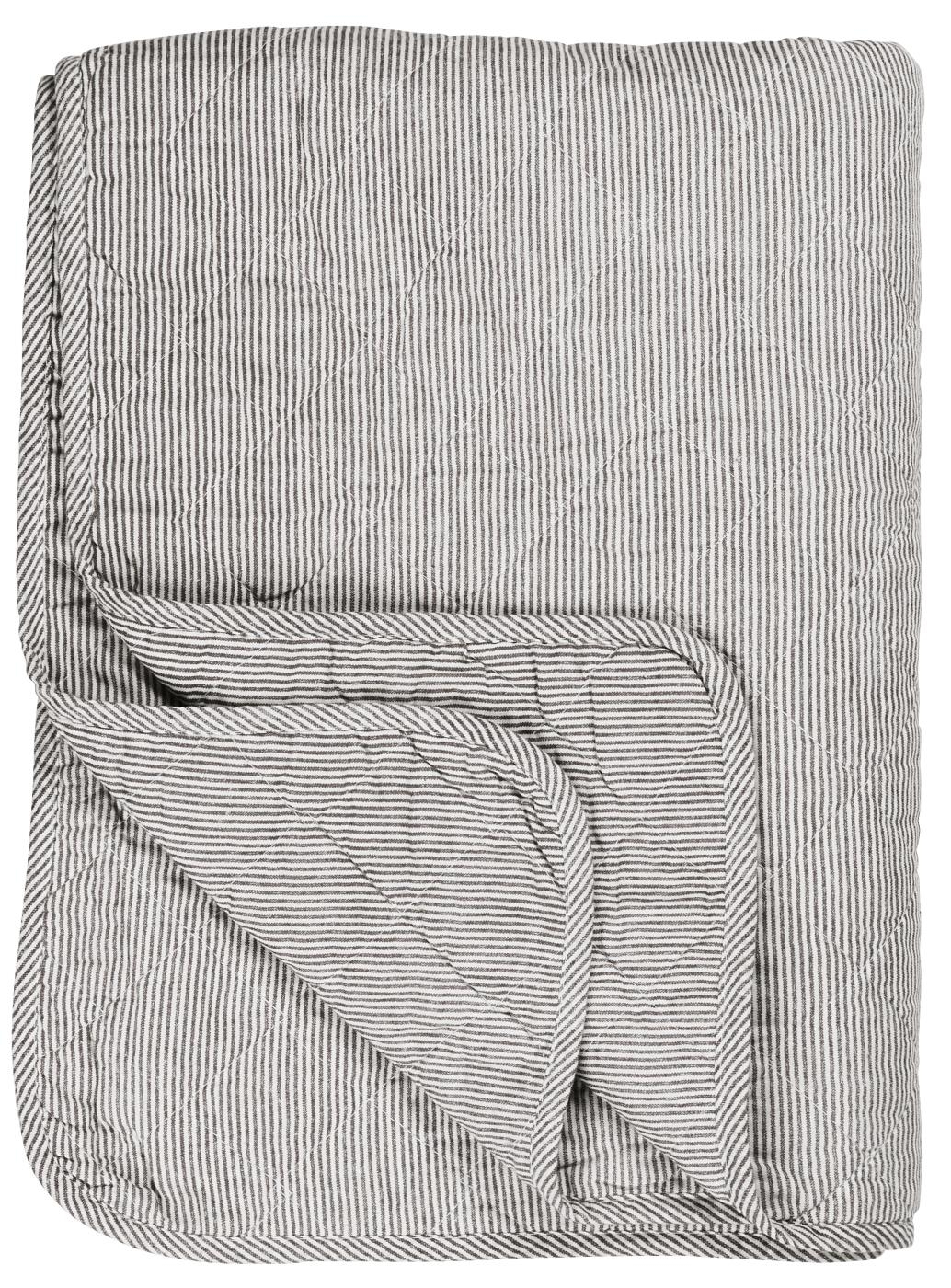 Quilt gestreift, grau 