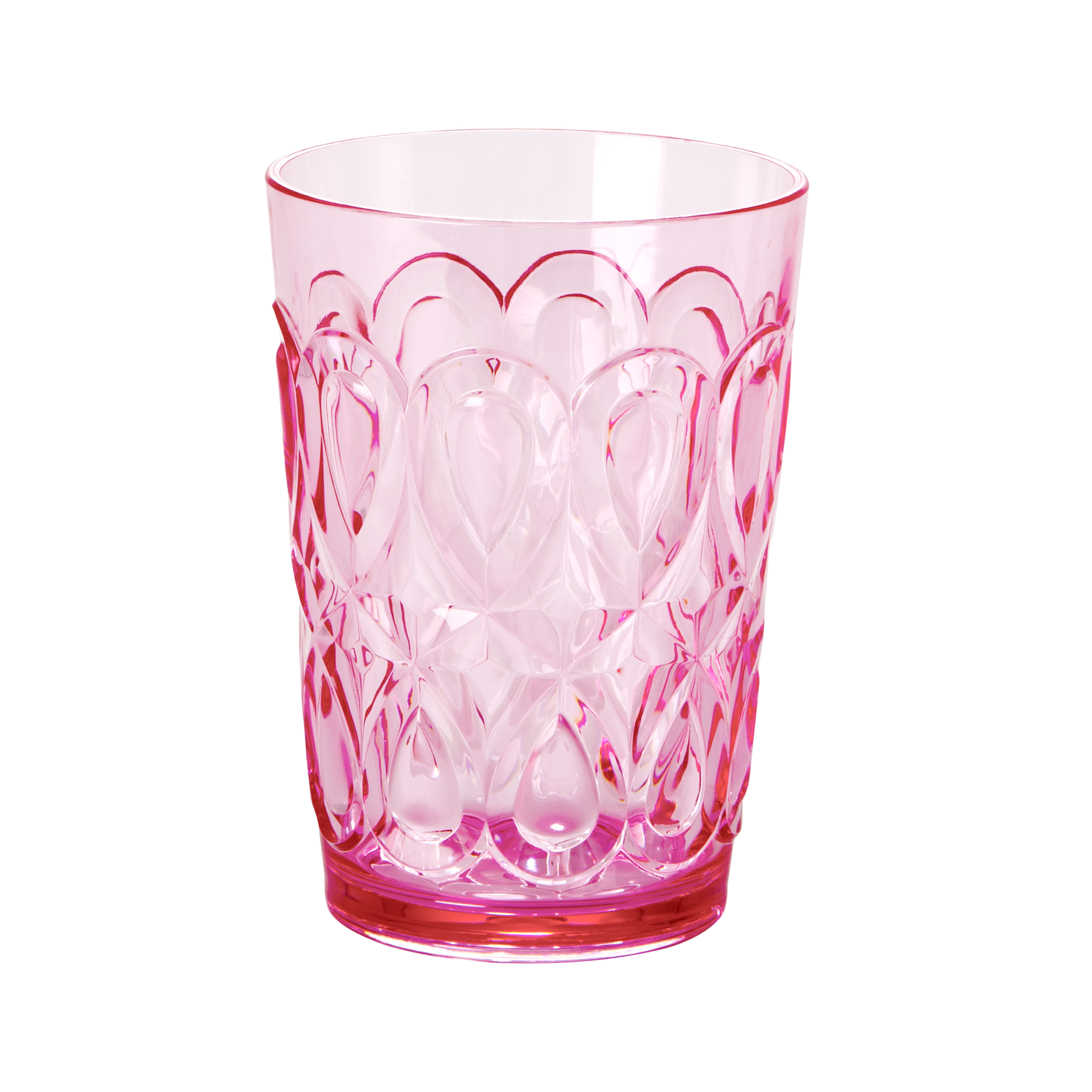 Acryl Trinkglas Swirl, pink Ø 9 cm, H:12,5 cm, 496 ml