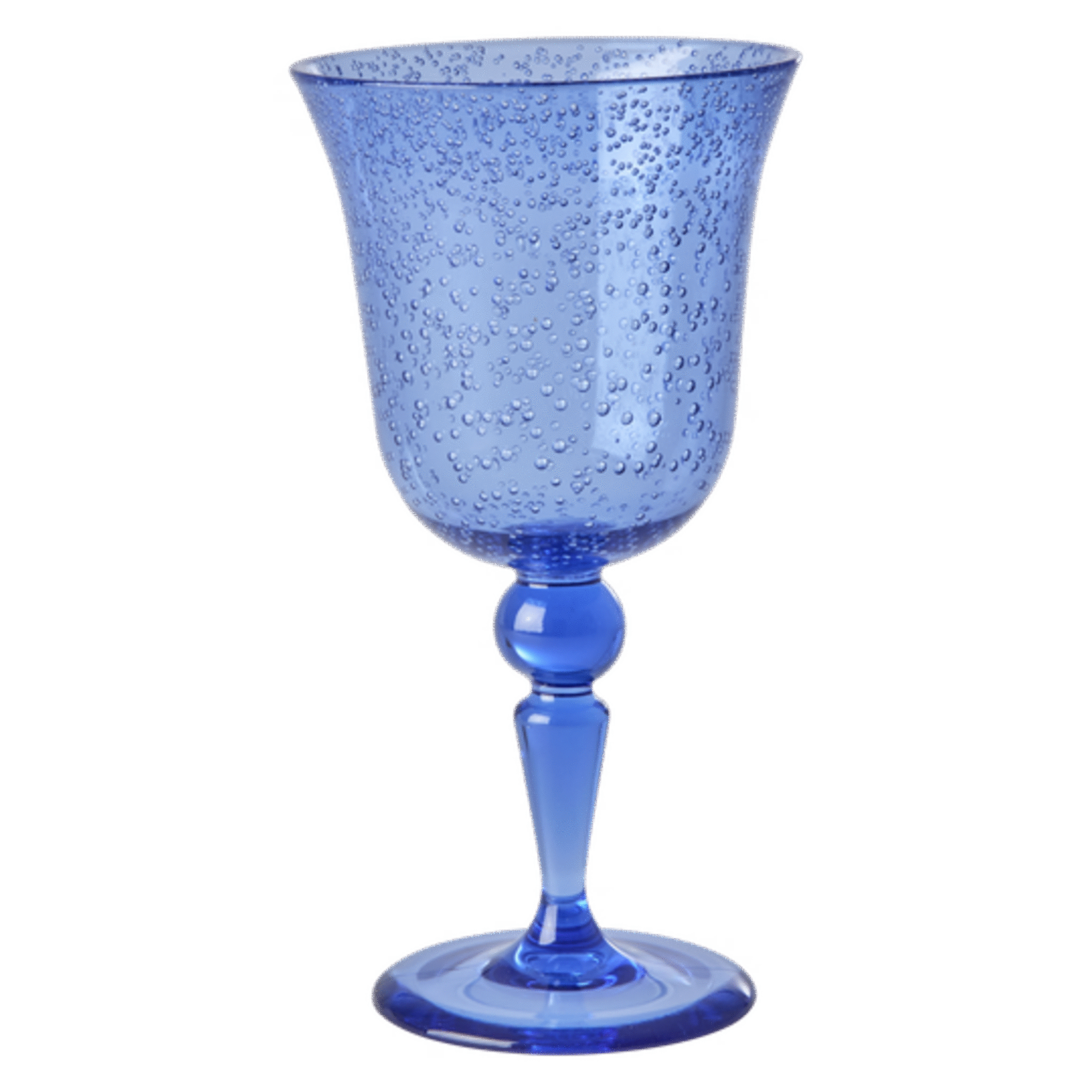 Acryl Weinglas Bubble, blau 