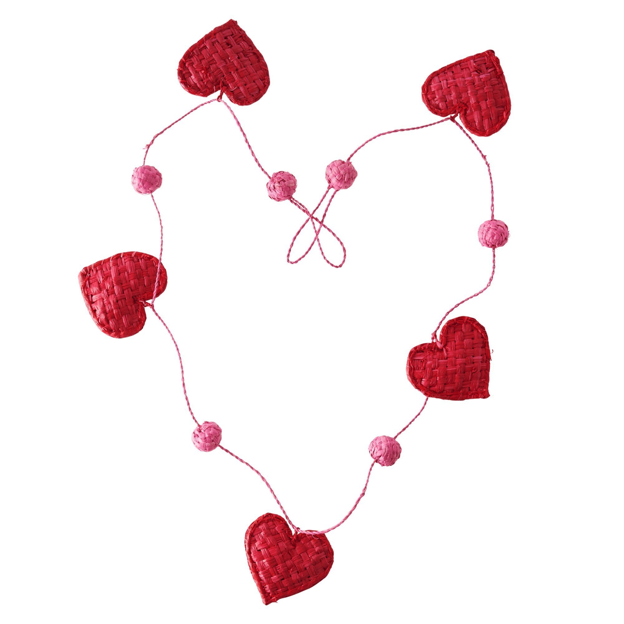 Bast Girlande Hearts, pink 