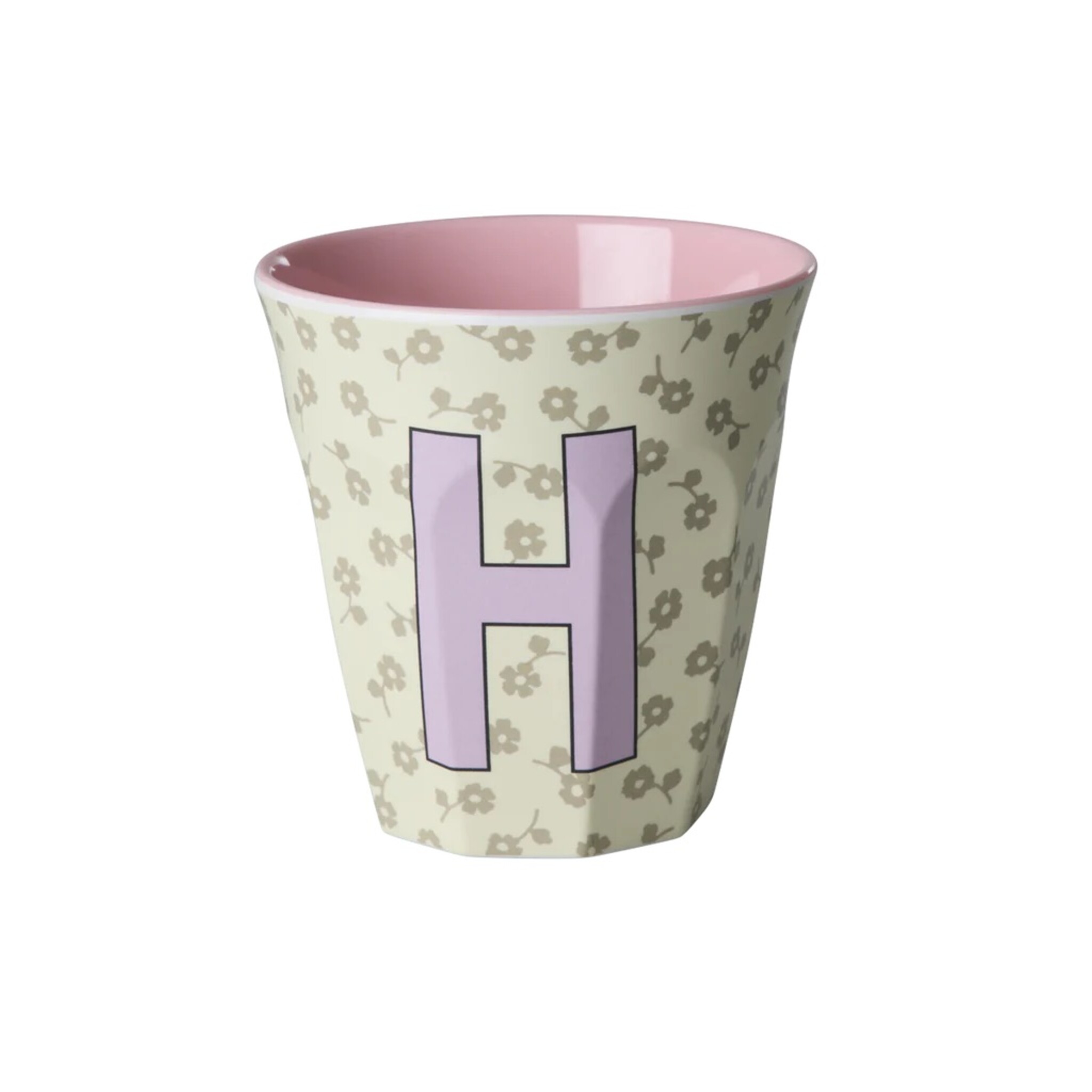 Buchstaben-Becher mit Blumen Medium, diverse 
