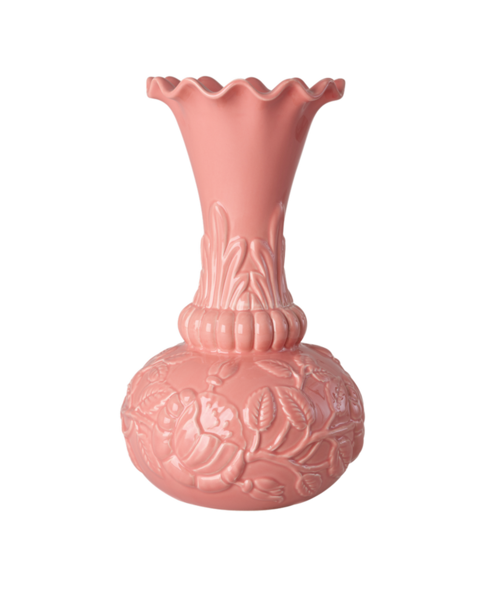 RICE Keramik Vase Groß, coral 
