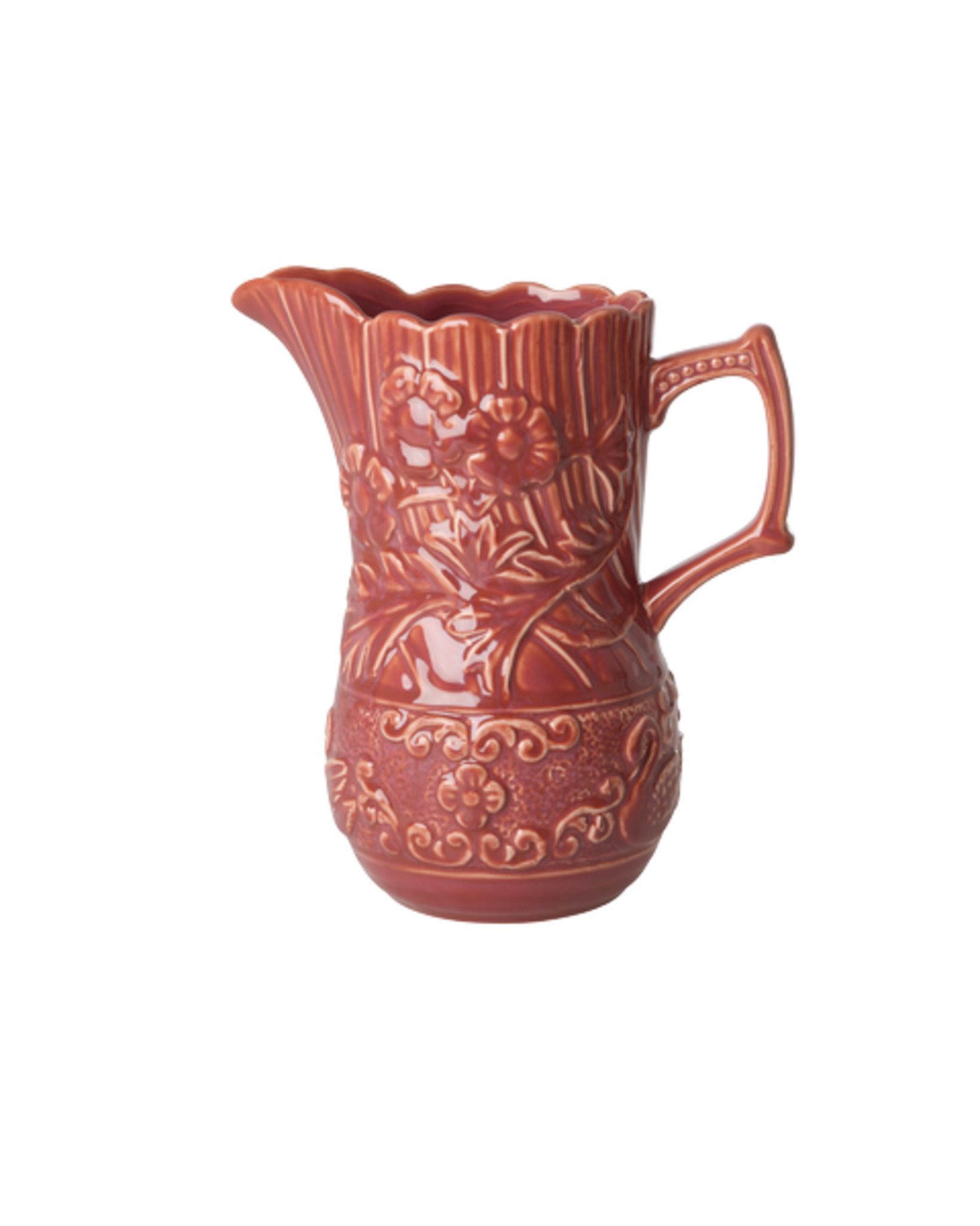 RICE Vintage Vase aus Keramik in Masala Chai, braun 