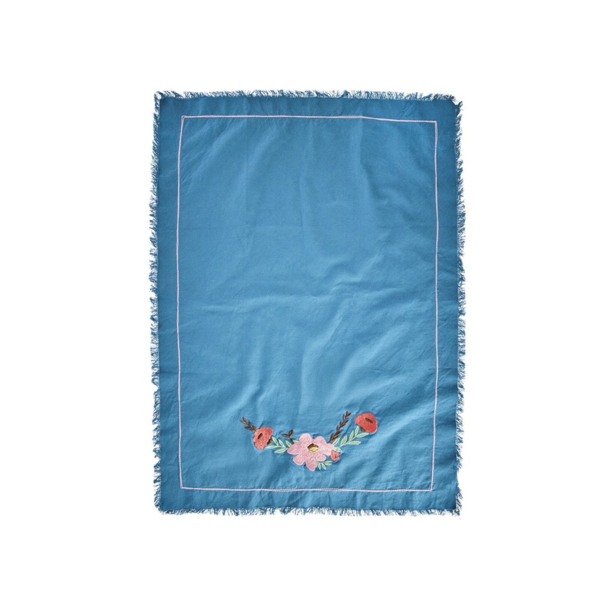 Geschirrhandtuch Flower Vine Blau aus Baumwolle, blau 