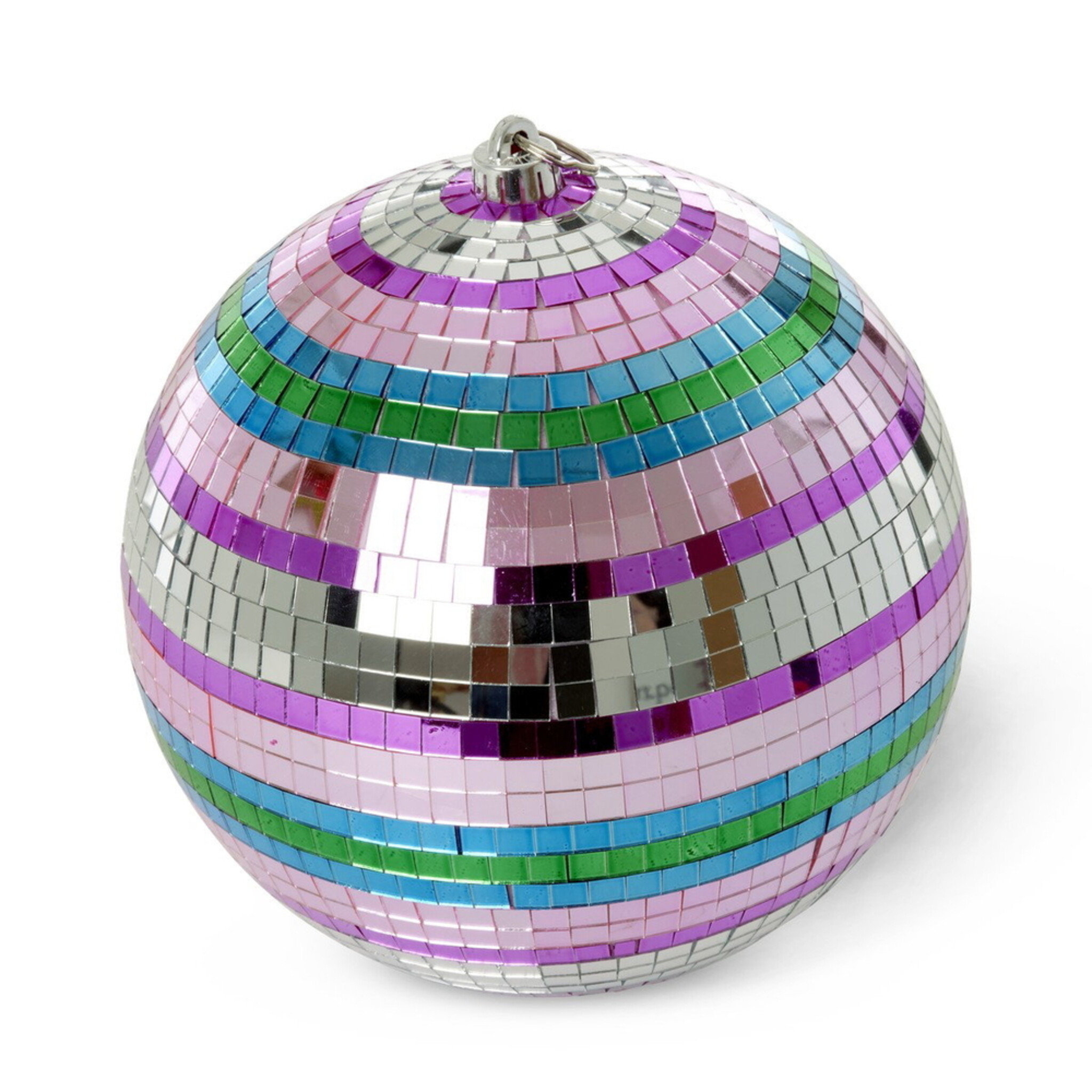RICE Disco Kugel mit Funky Streifen – Groß & Farbenfroh, mehrfarbig 