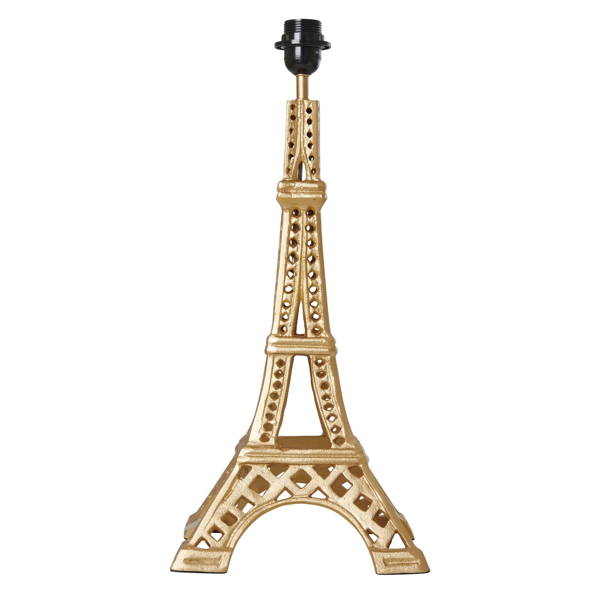 Eiffelturm Metall Lampenfuß, gold 25 x 25 x 57cm