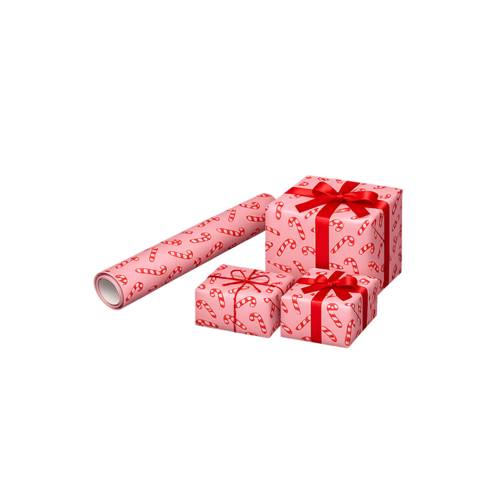 Geschenkpapier Xmas Candy Cane , rot 