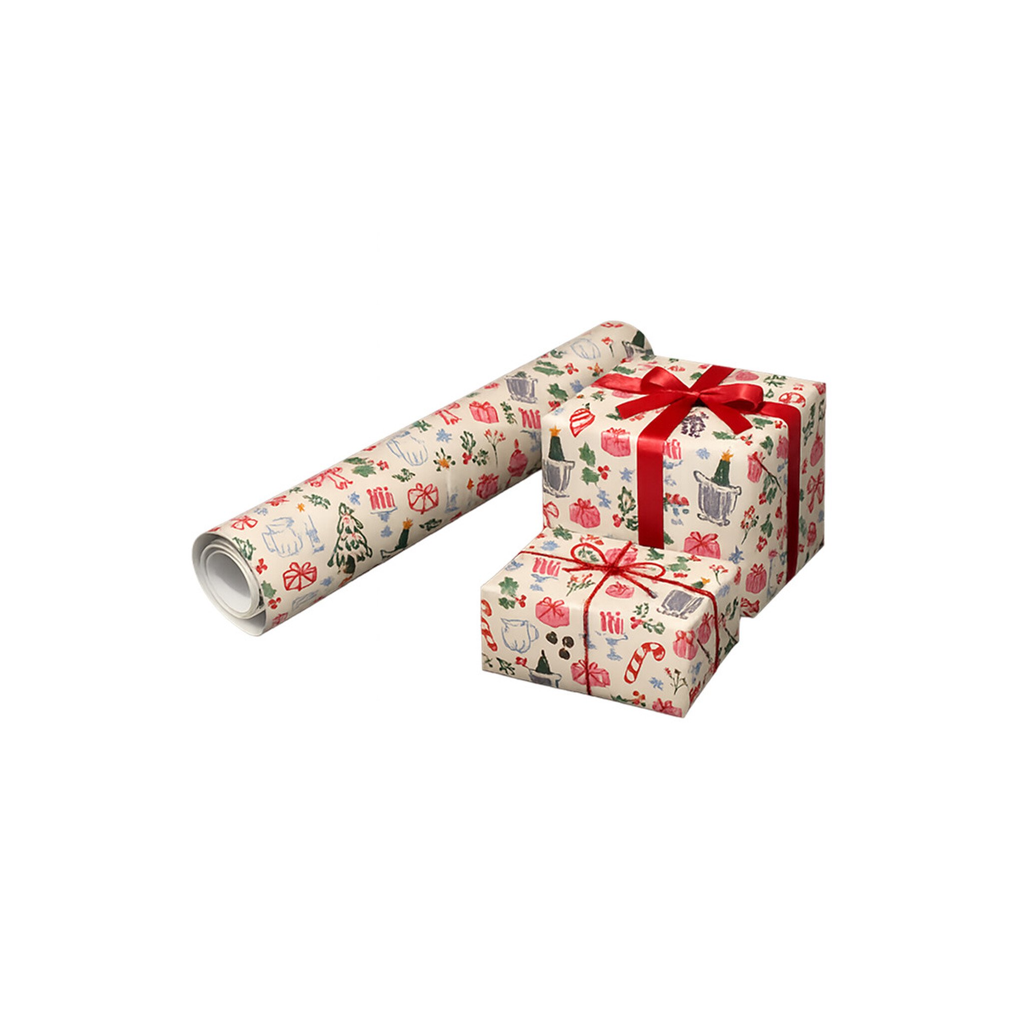 RICE Geschenkpapier Xmas Galore - 3 m Rolle