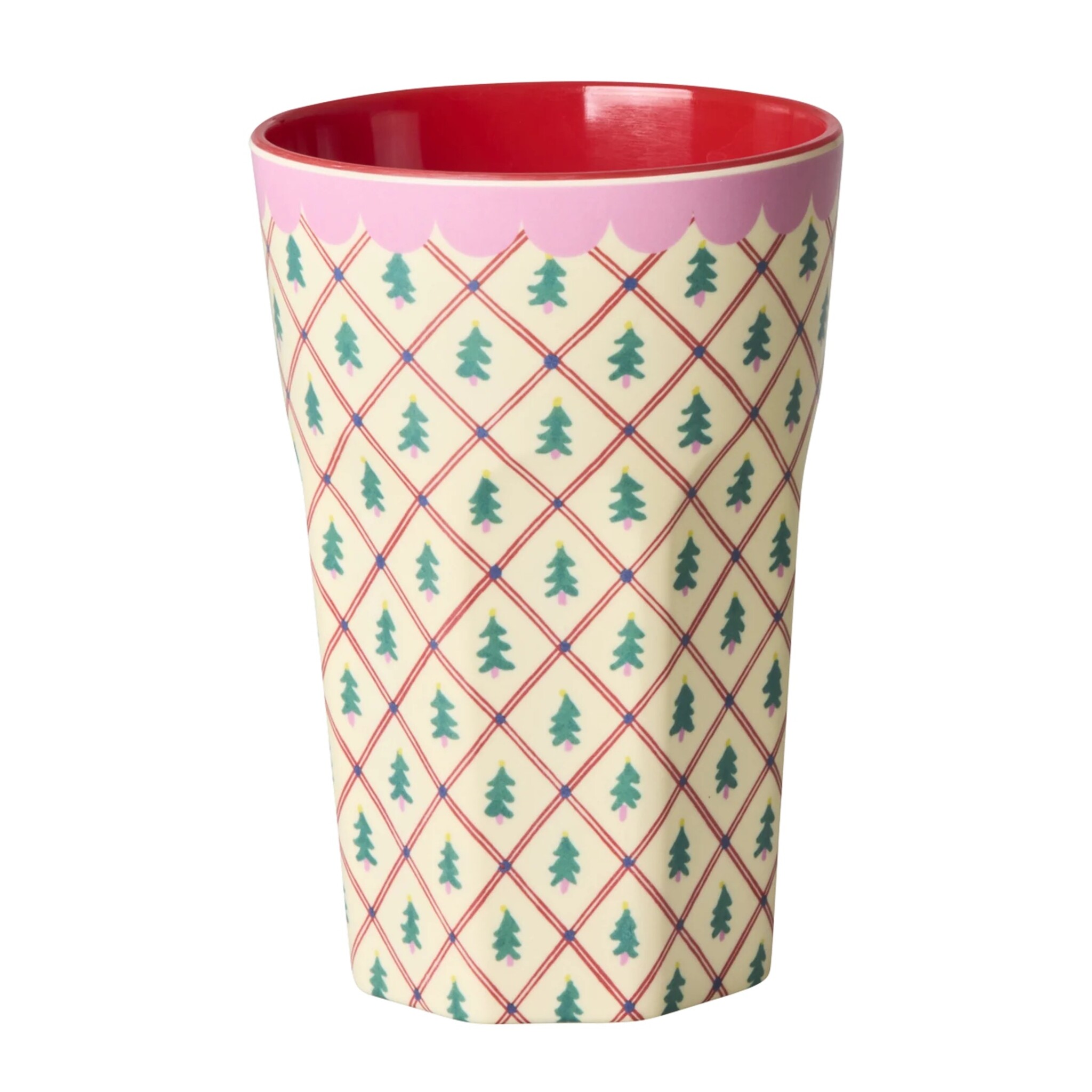 Großer Becher aus Melamin Christmas Tree, creme 
