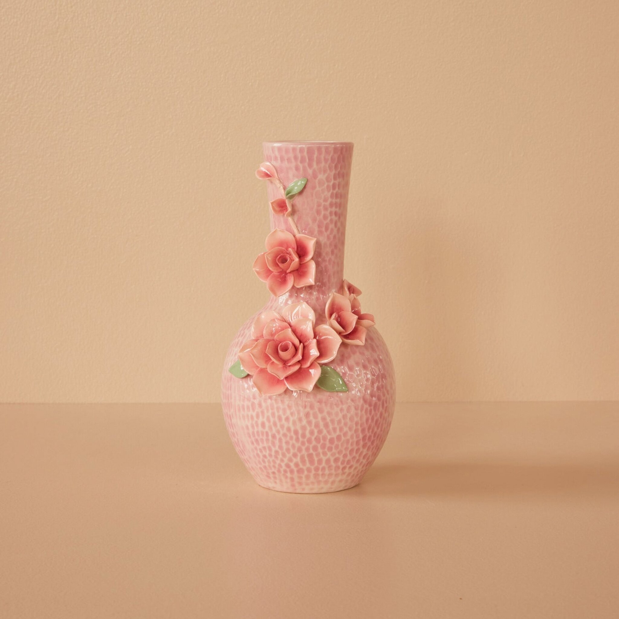Keramik Vase Flower, pink 