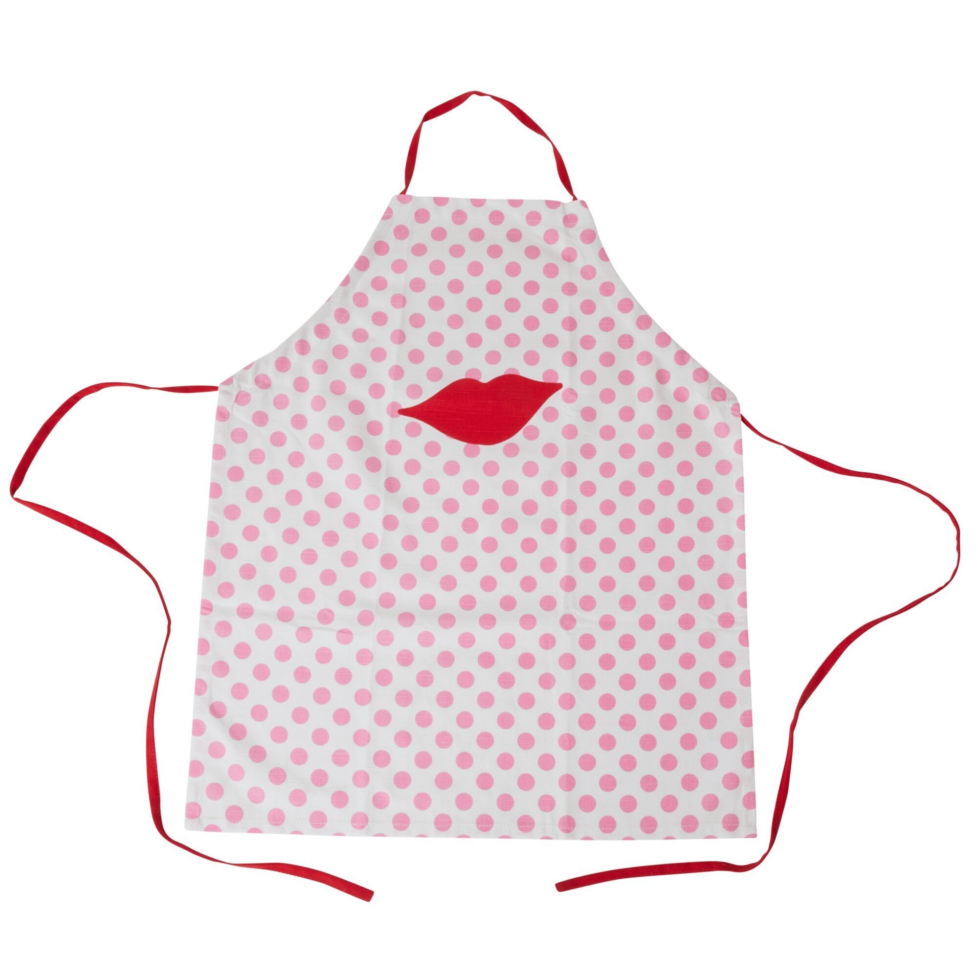 Kinder Schürze Kiss Print aus Baumwolle, pink 