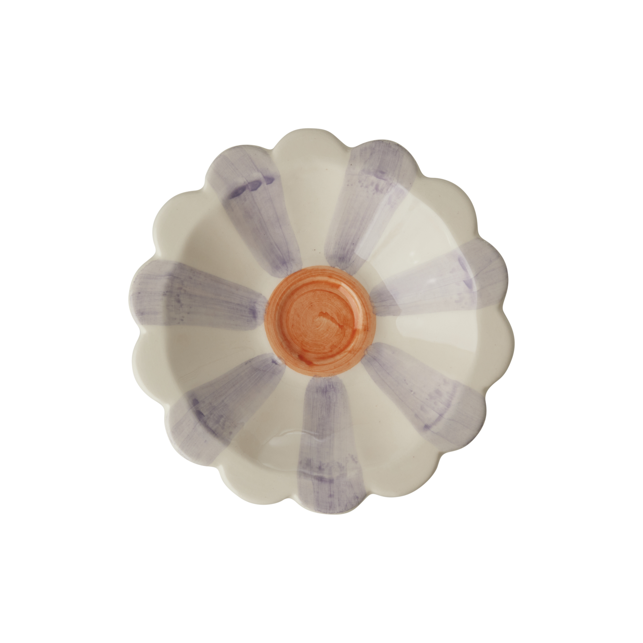Kleine Keramik Dipschale handbemalt, lavendel 
