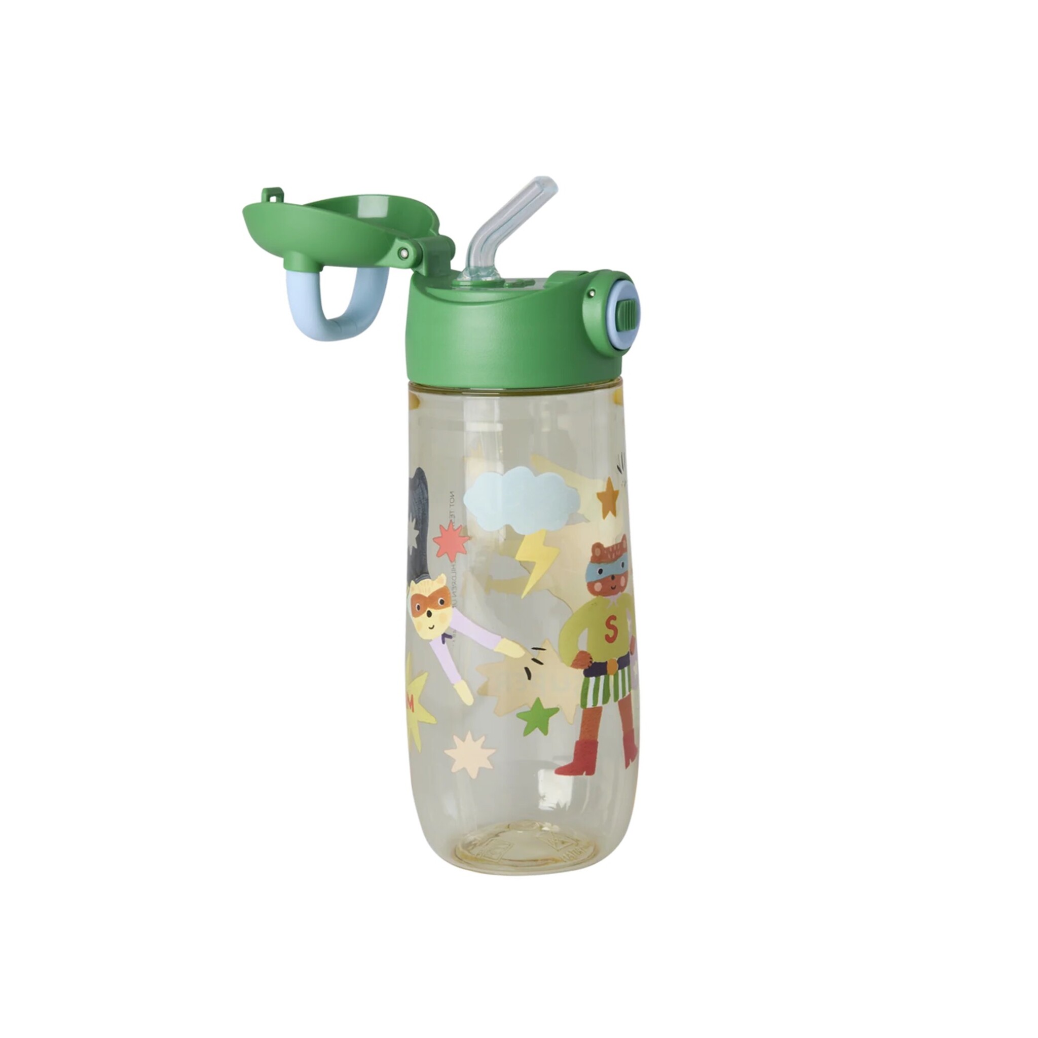 Kleine Trinkflasche für Kinder Hero 550 ml, grün 