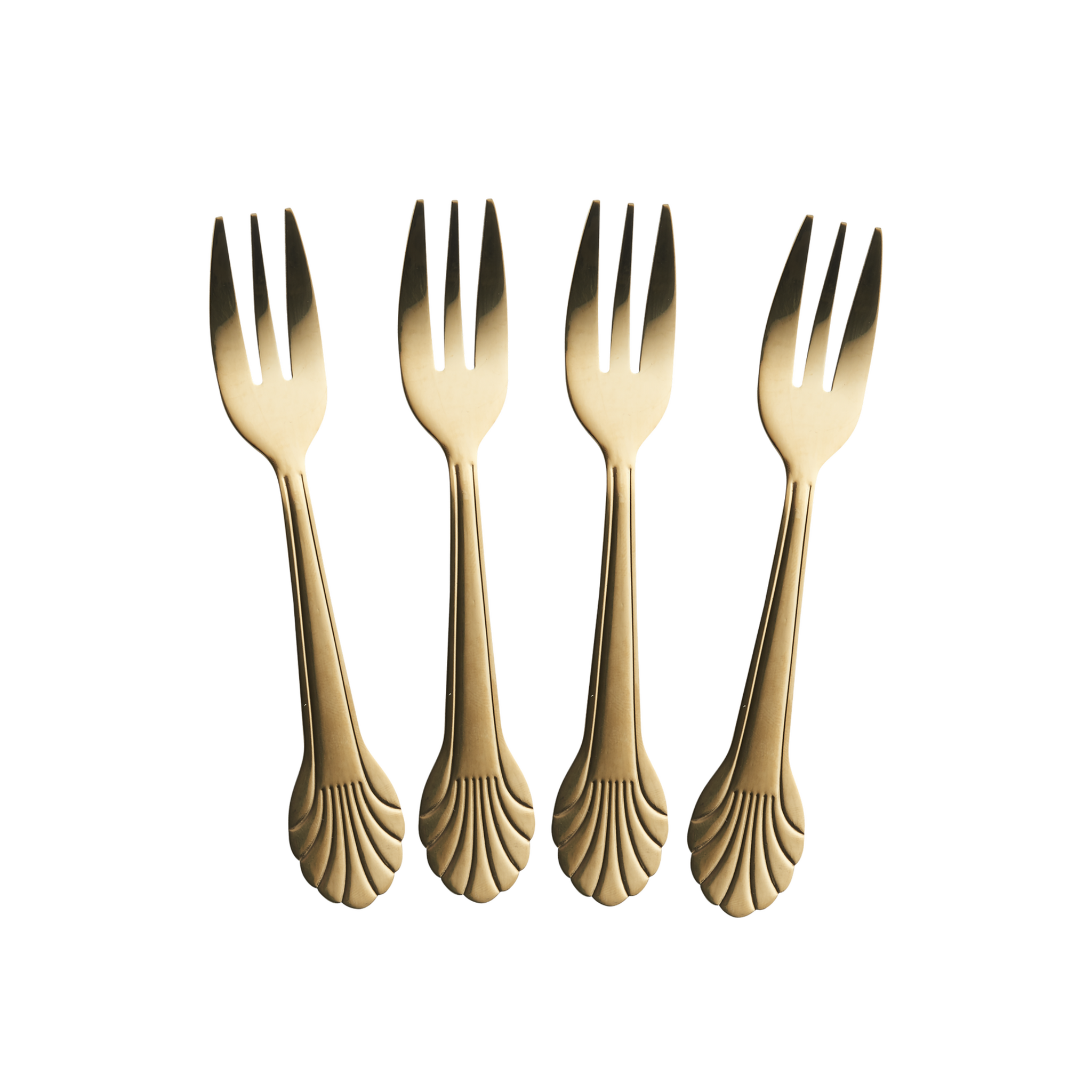 Kuchengabel Rostfreier Stahl 4er, gold 