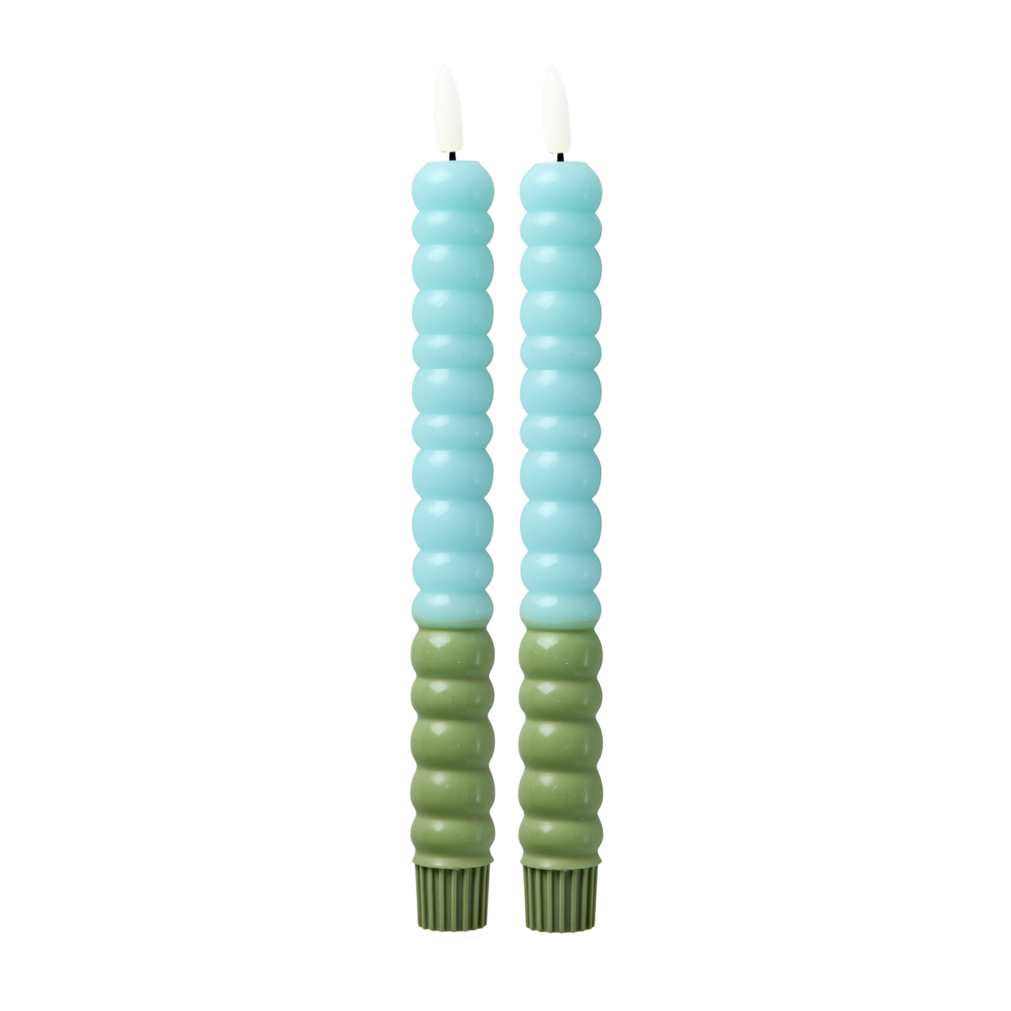 LED Kerzen Twisted 2er, mint 