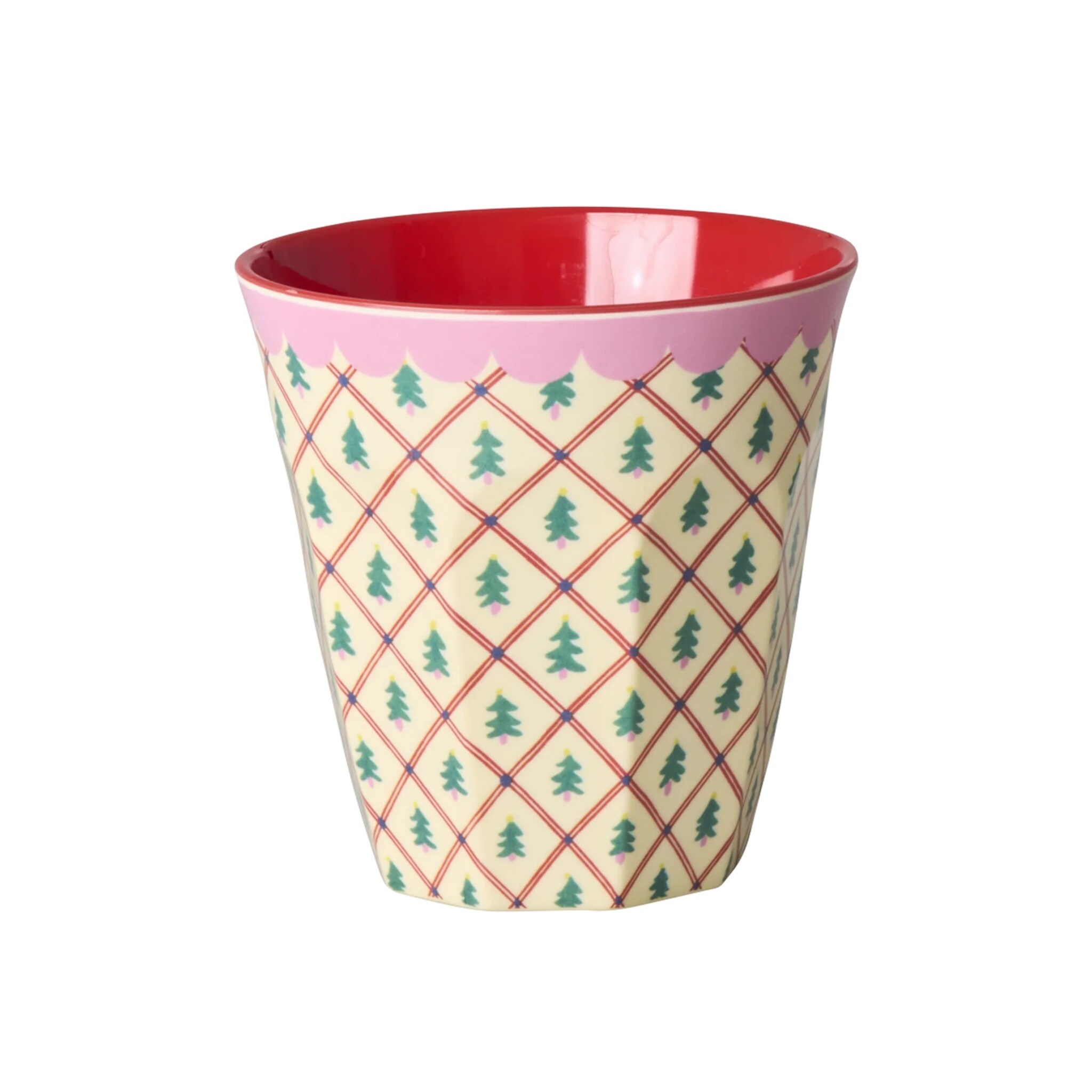 Medium Becher aus Melamin Christmas Tree, creme 