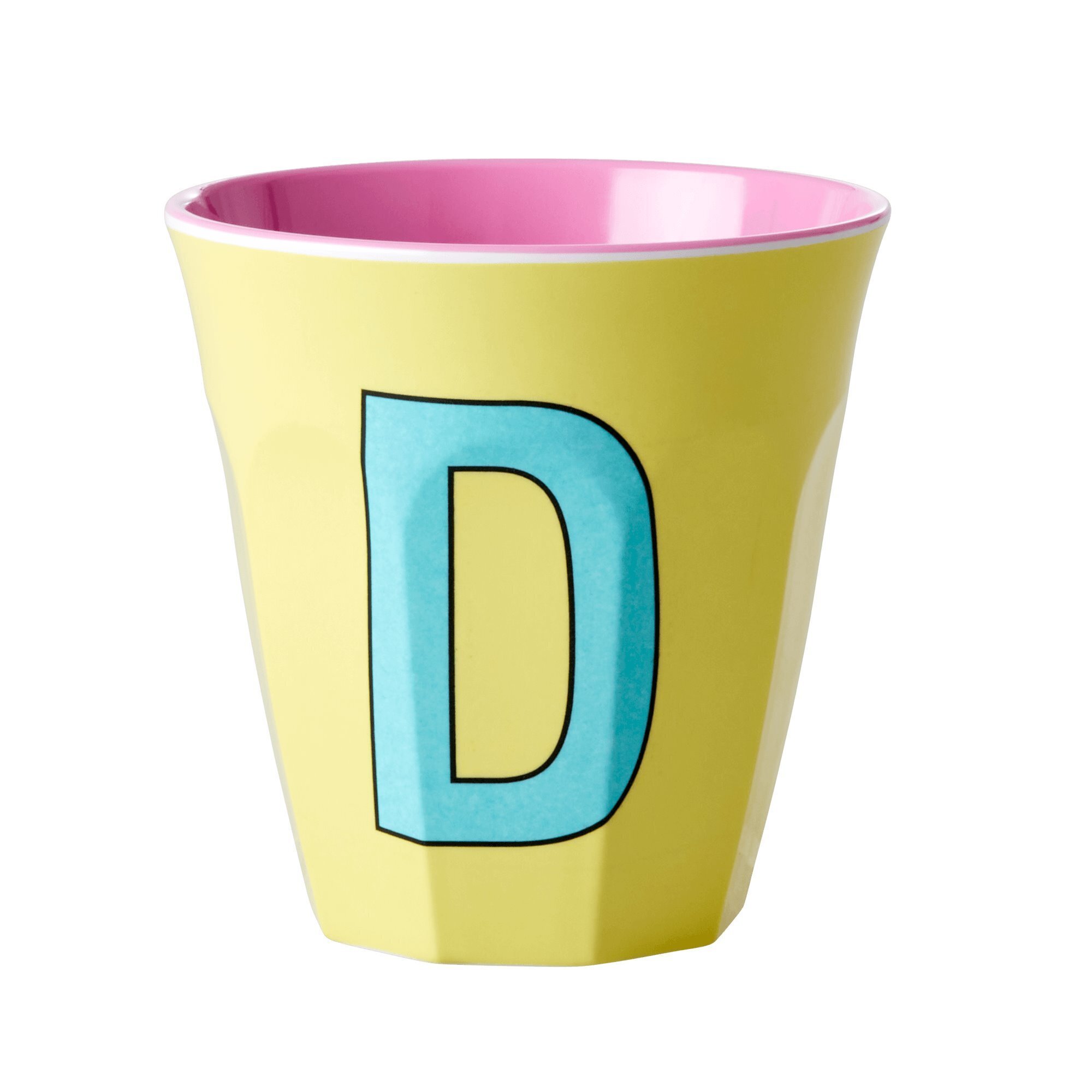 Melamin Becher Buchstaben, mehrfarbig 