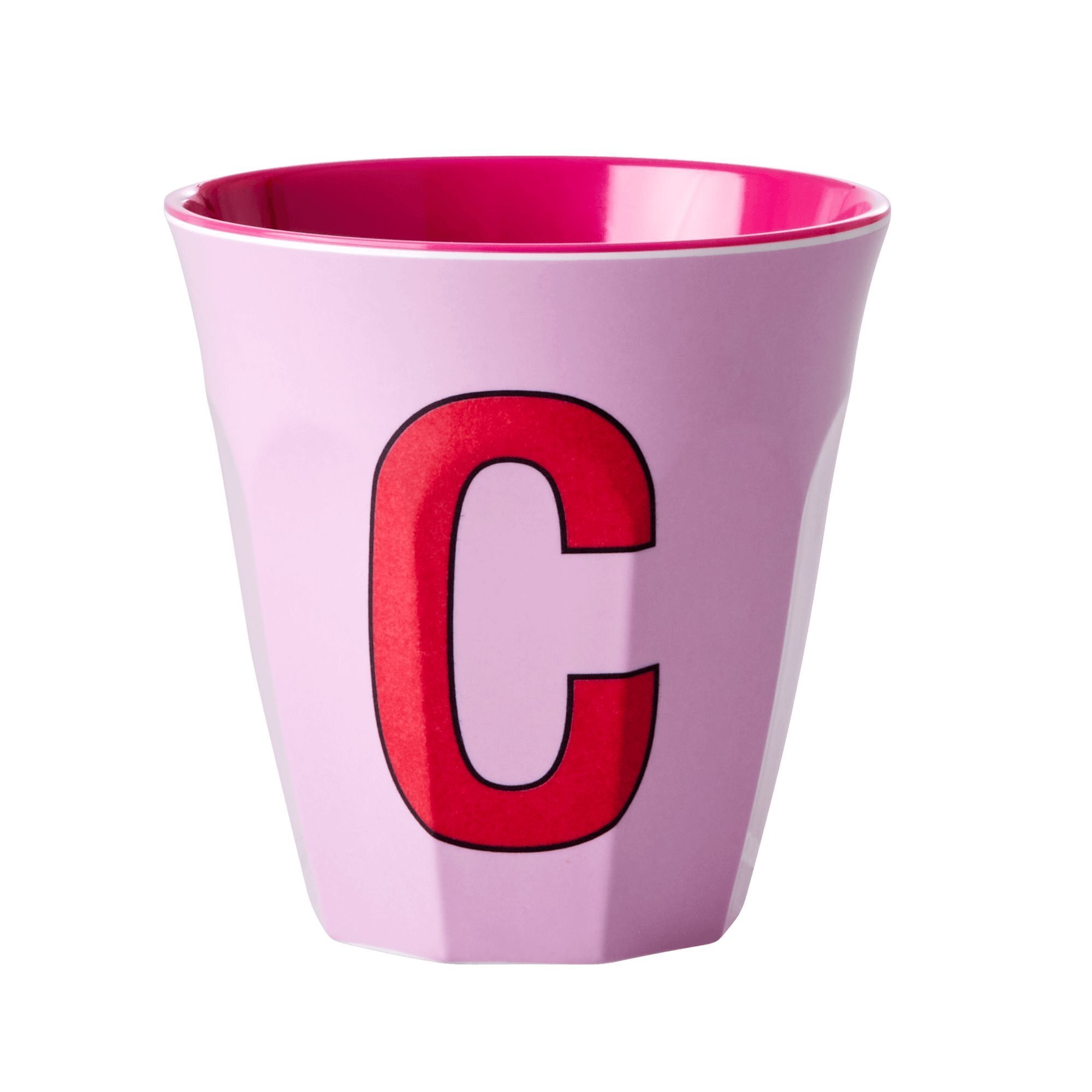 Melamin Becher Buchstaben, mehrfarbig 