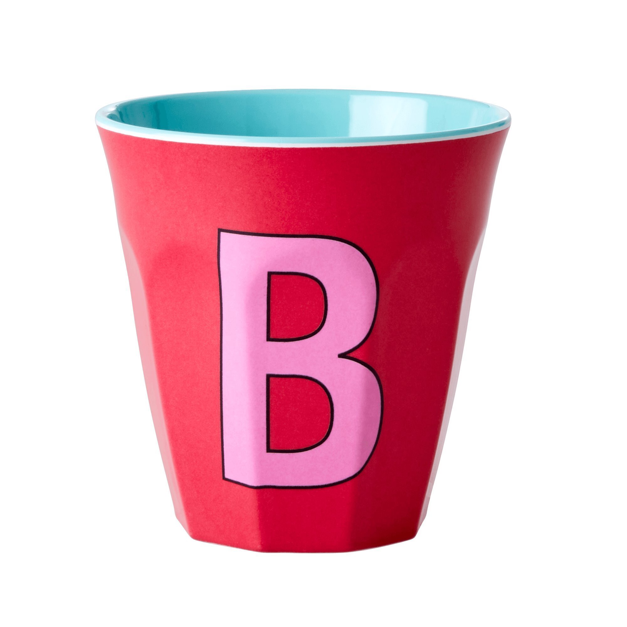 Melamin Becher Buchstaben, mehrfarbig 