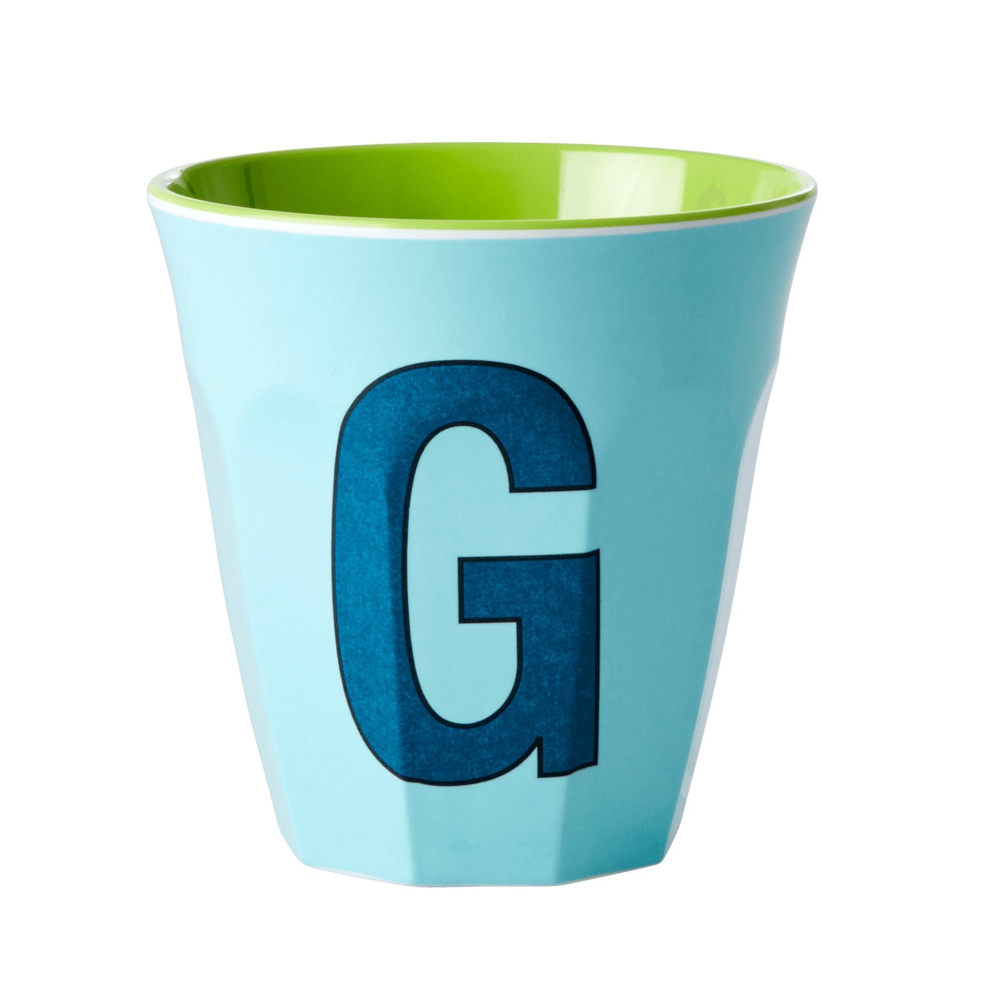 Melamin Becher Buchstaben, mehrfarbig 