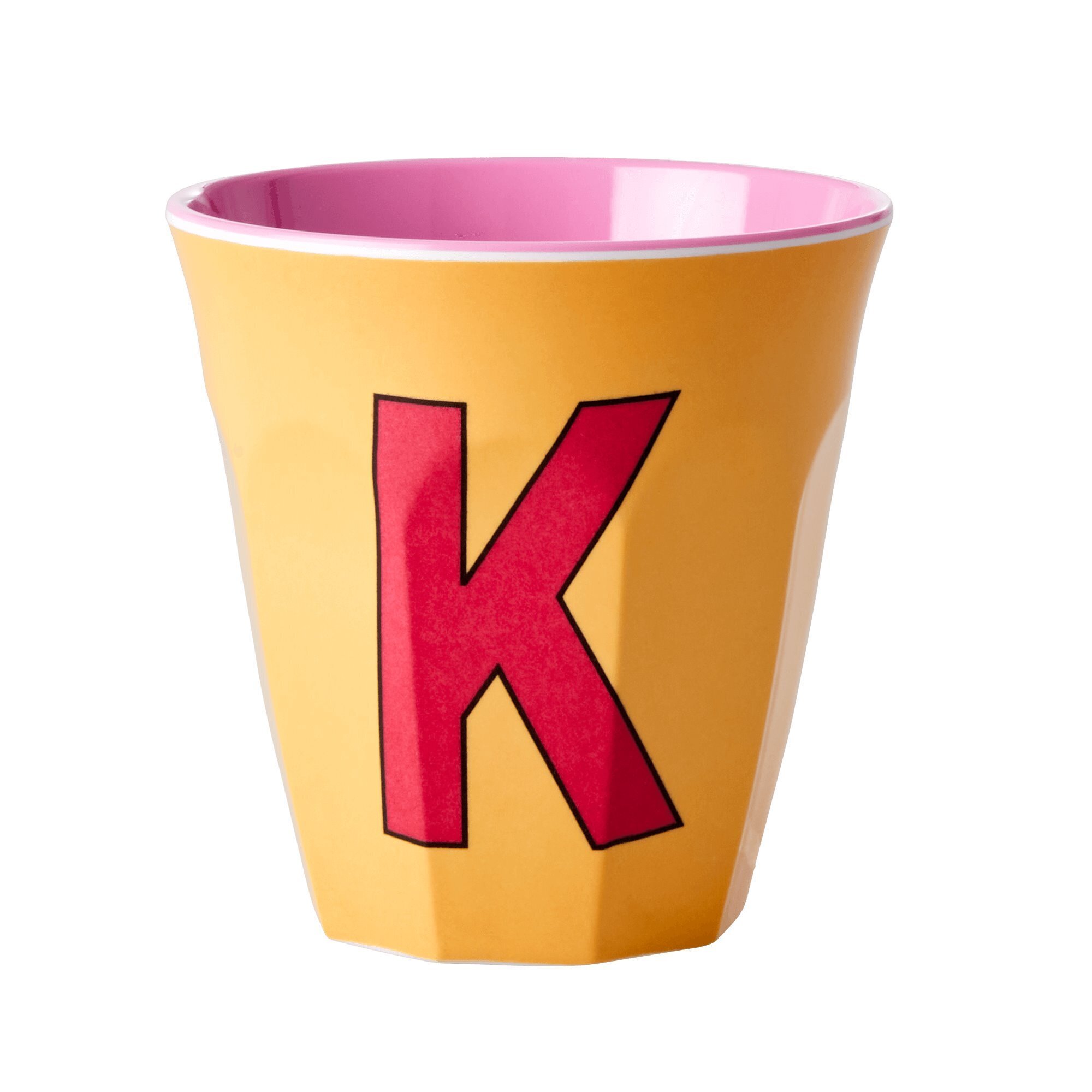 Melamin Becher Buchstaben, mehrfarbig 