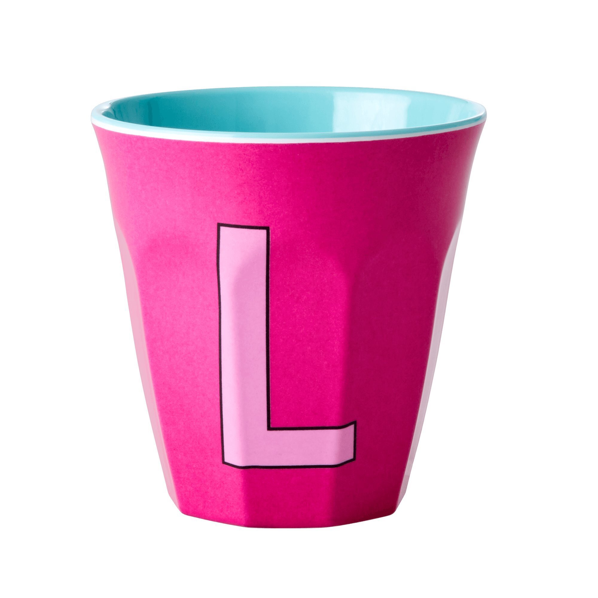 Melamin Becher Buchstaben, mehrfarbig 