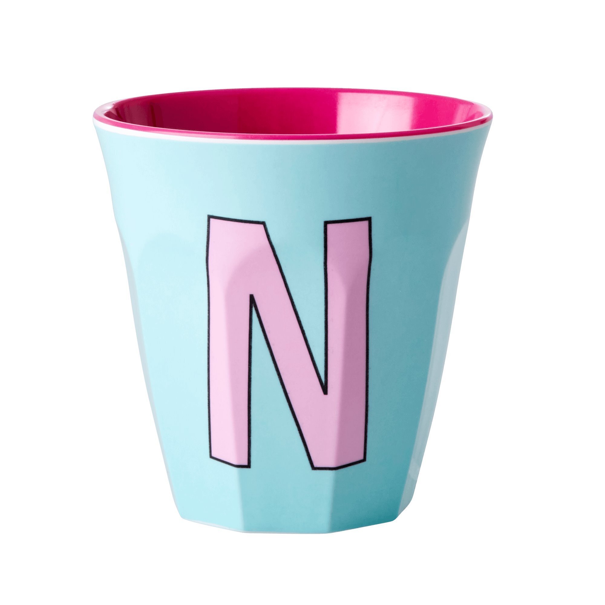 Melamin Becher Buchstaben, mehrfarbig 