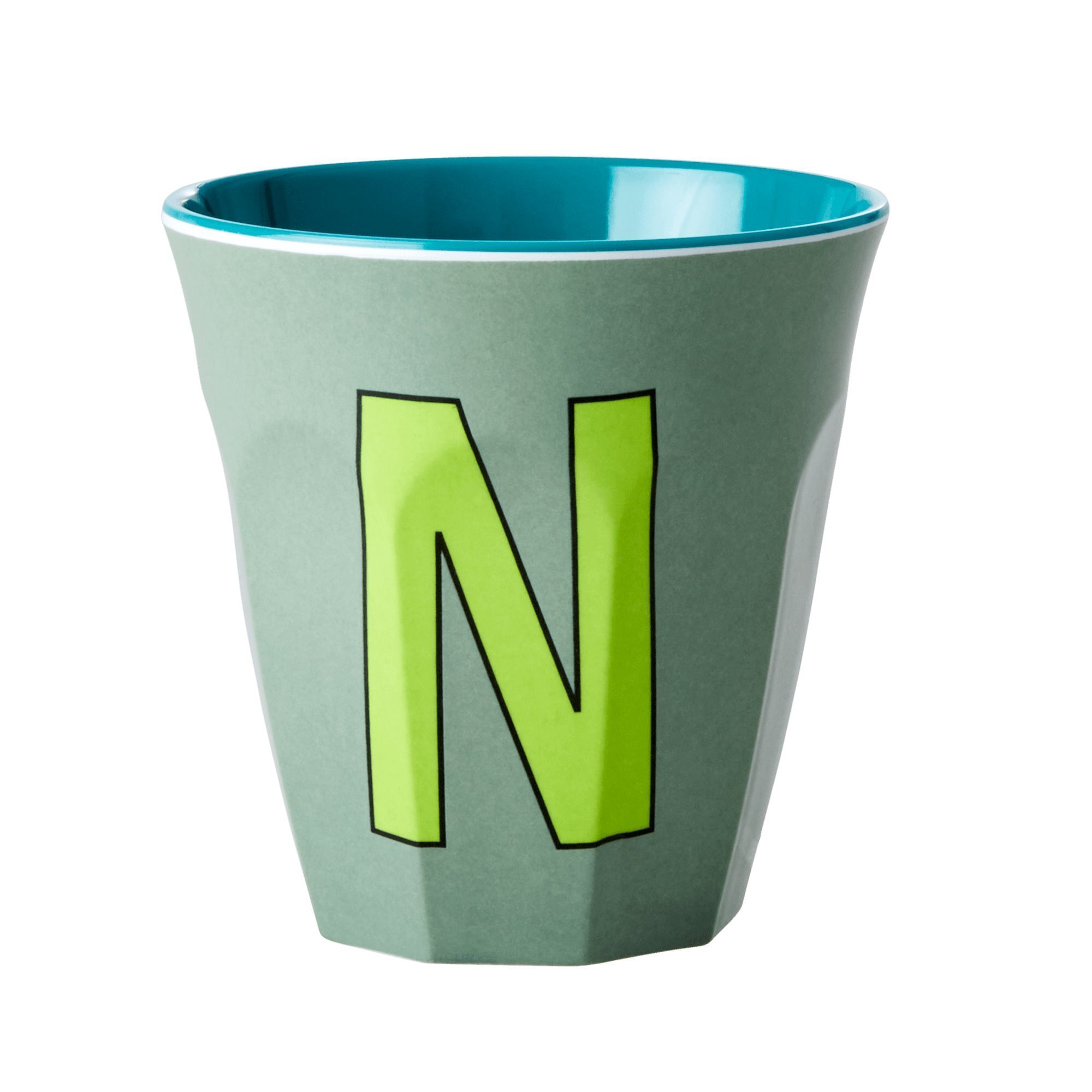 Melamin Becher Buchstaben, mehrfarbig 