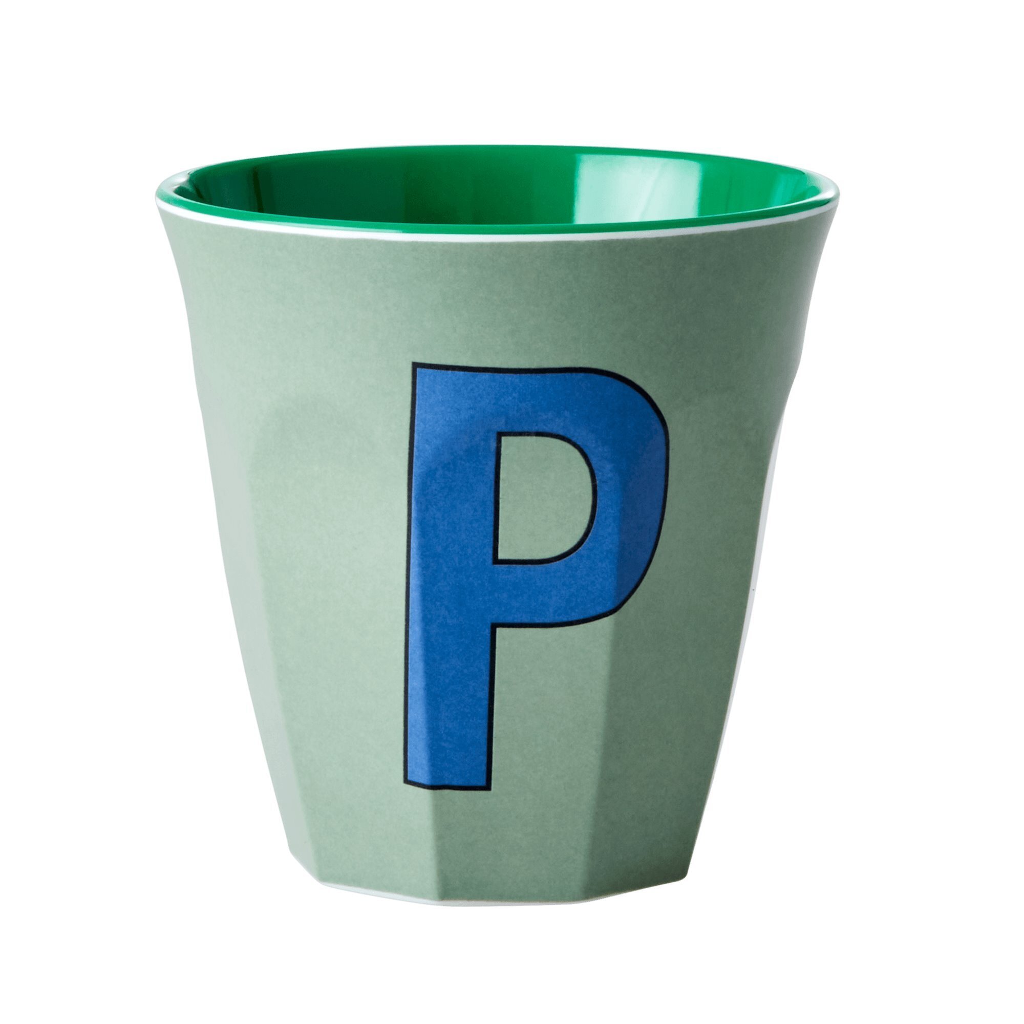 Melamin Becher Buchstaben, mehrfarbig 