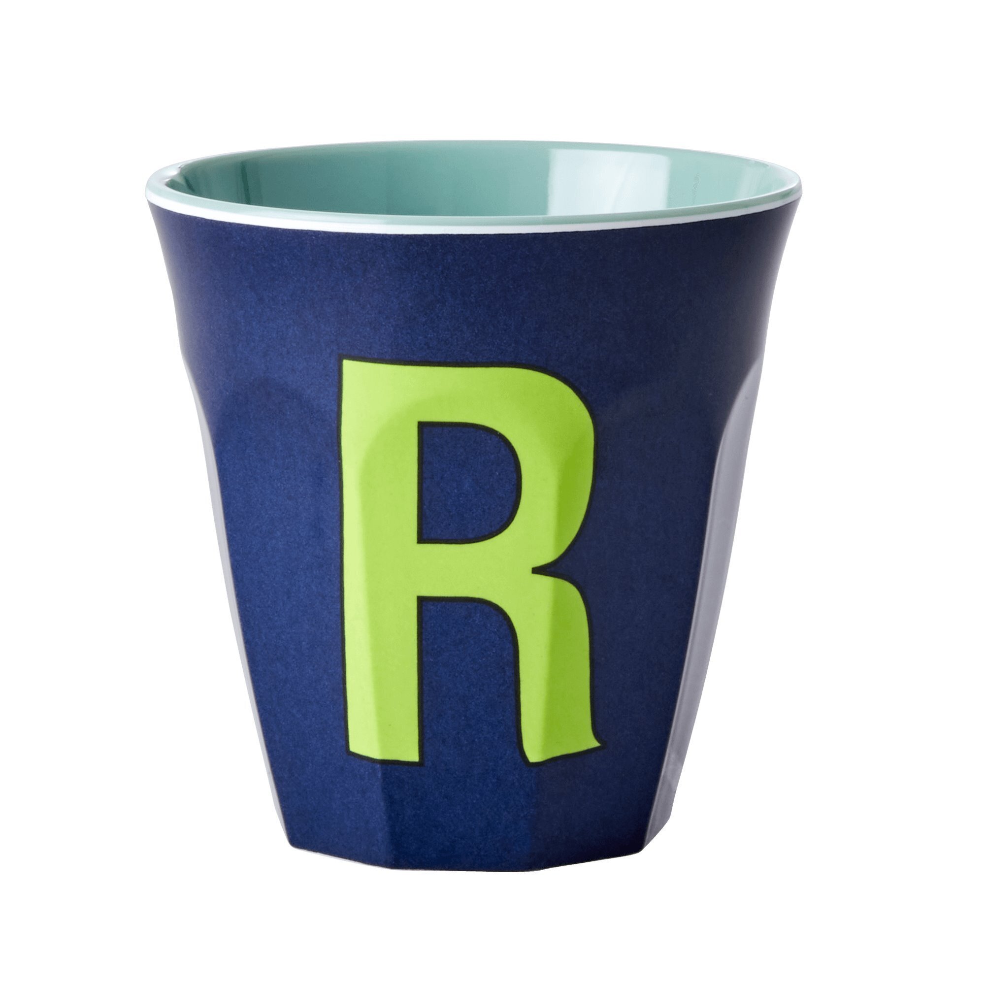 Melamin Becher Buchstaben, mehrfarbig 