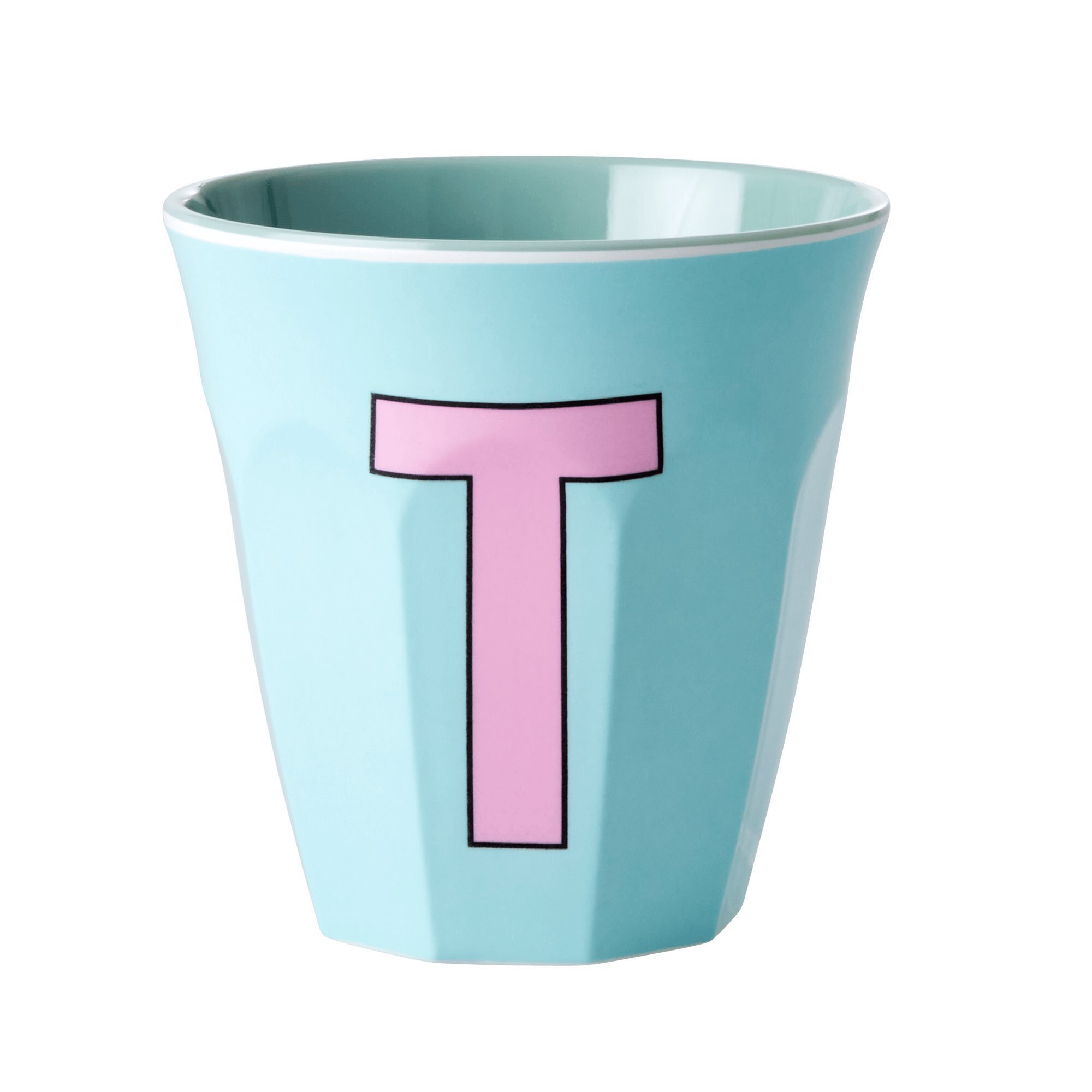 Melamin Becher Buchstaben, mehrfarbig 