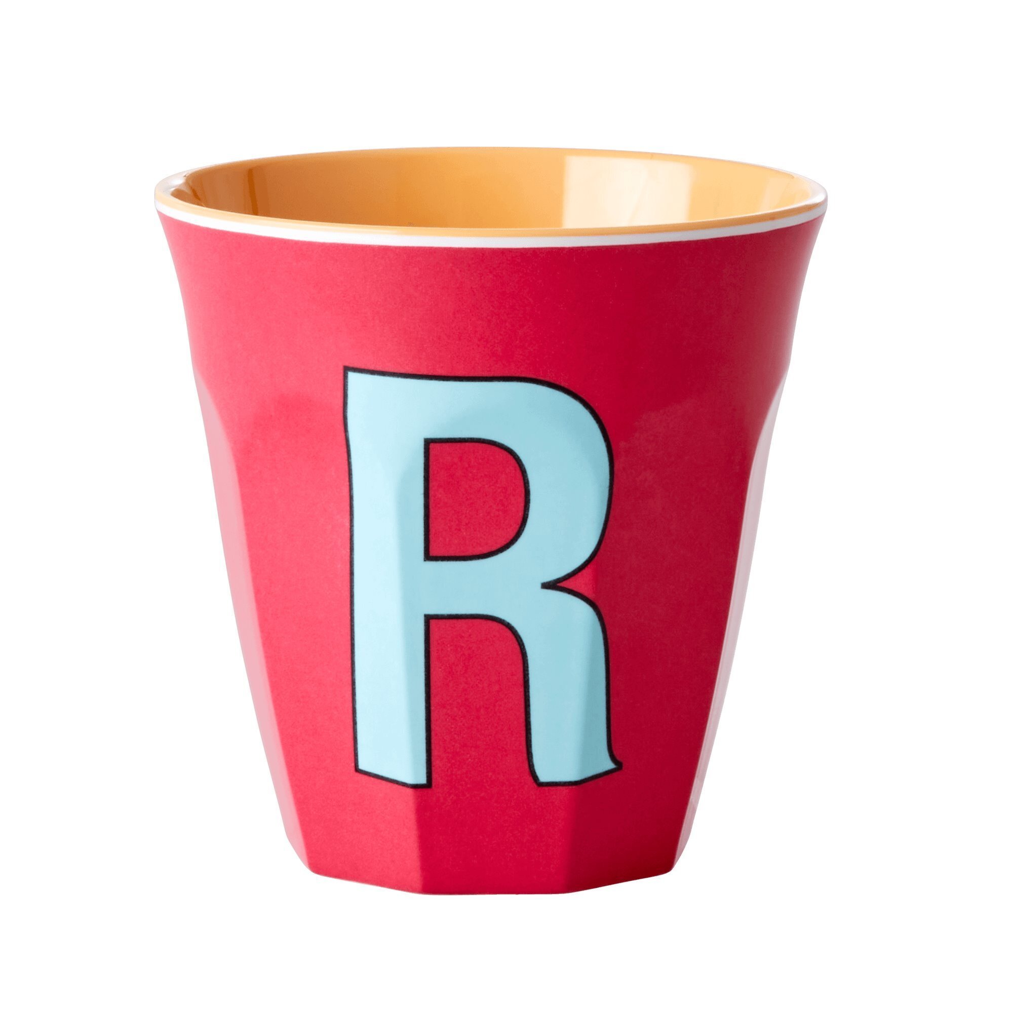 Melamin Becher Buchstaben, mehrfarbig 