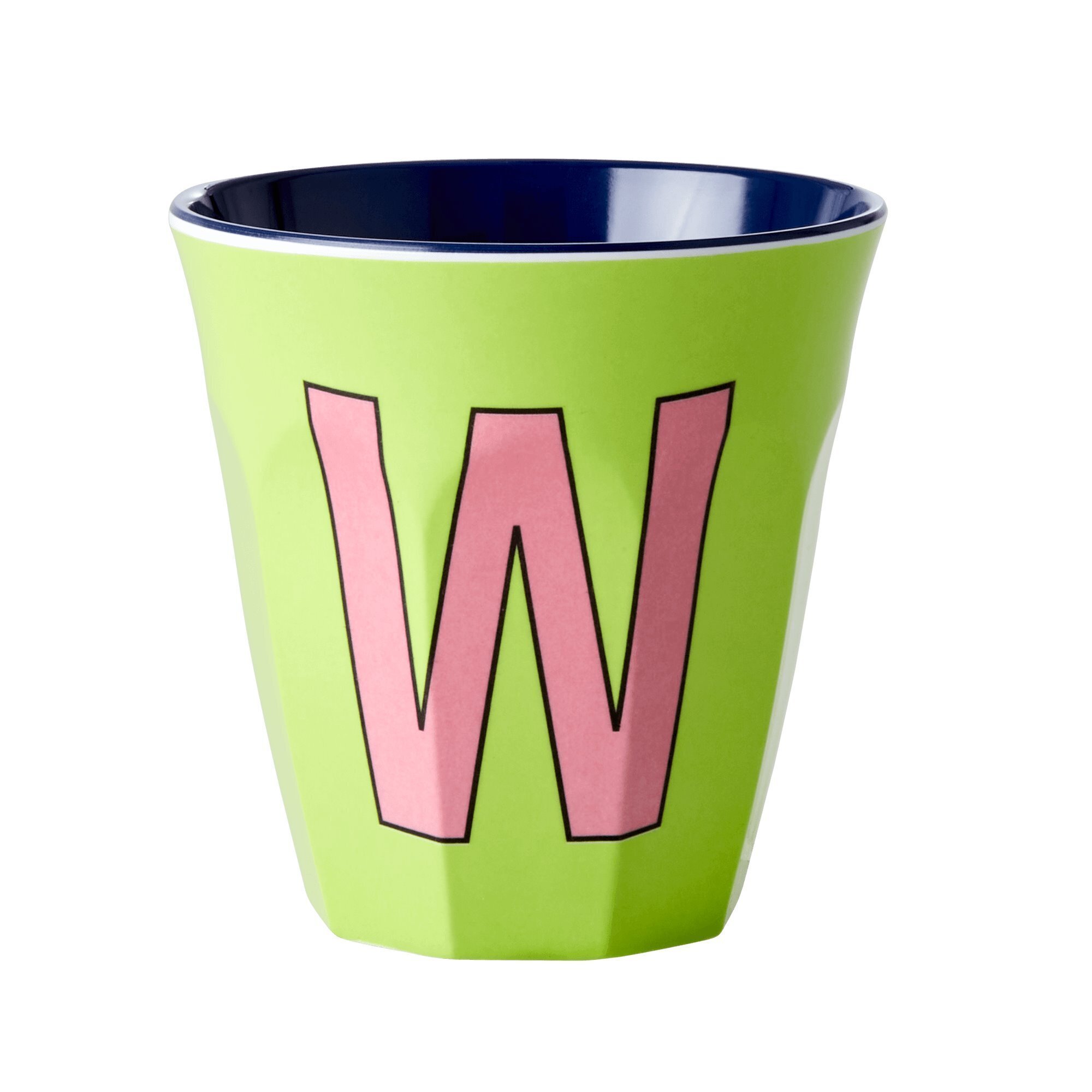 Melamin Becher Buchstaben, mehrfarbig 