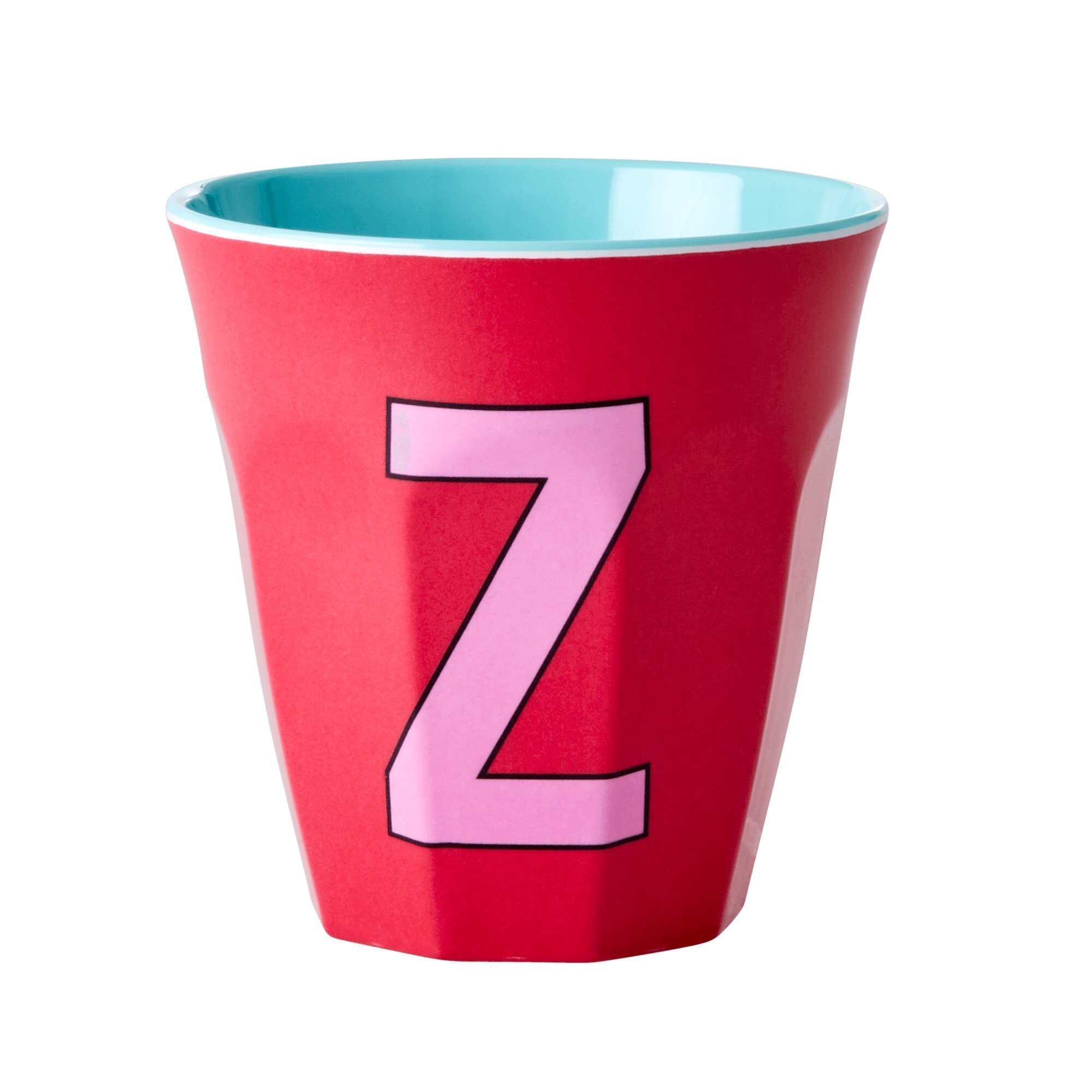 Melamin Becher Buchstaben, mehrfarbig 